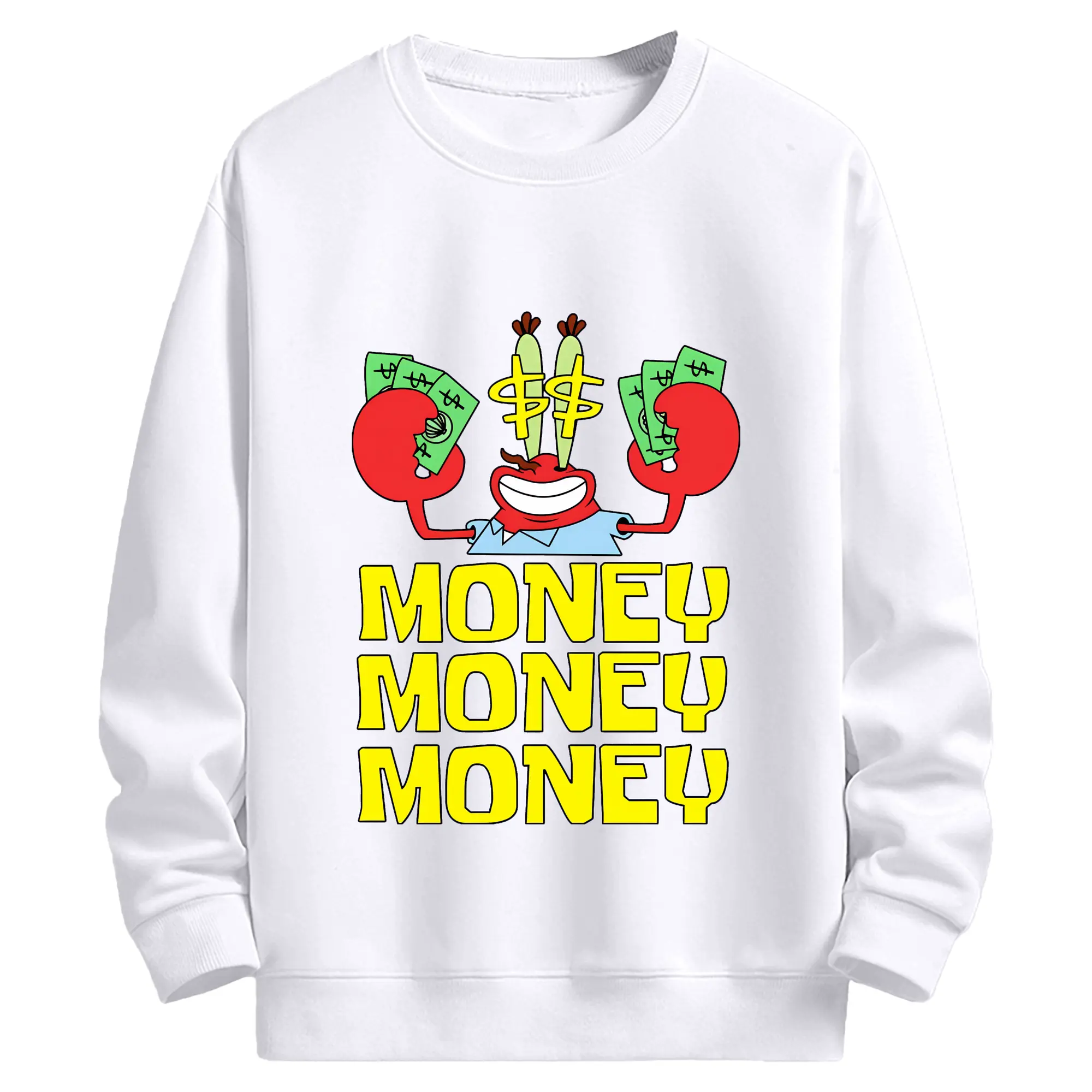 スポンジボブ グッズ ミスター・クラブ - 高品質 クルーネック スウェット ・ コットン59％ ポリエステル41％ ・ ユニセックス 長袖 トレーナー ・ カジュアル デイリー スポーツ 散歩用