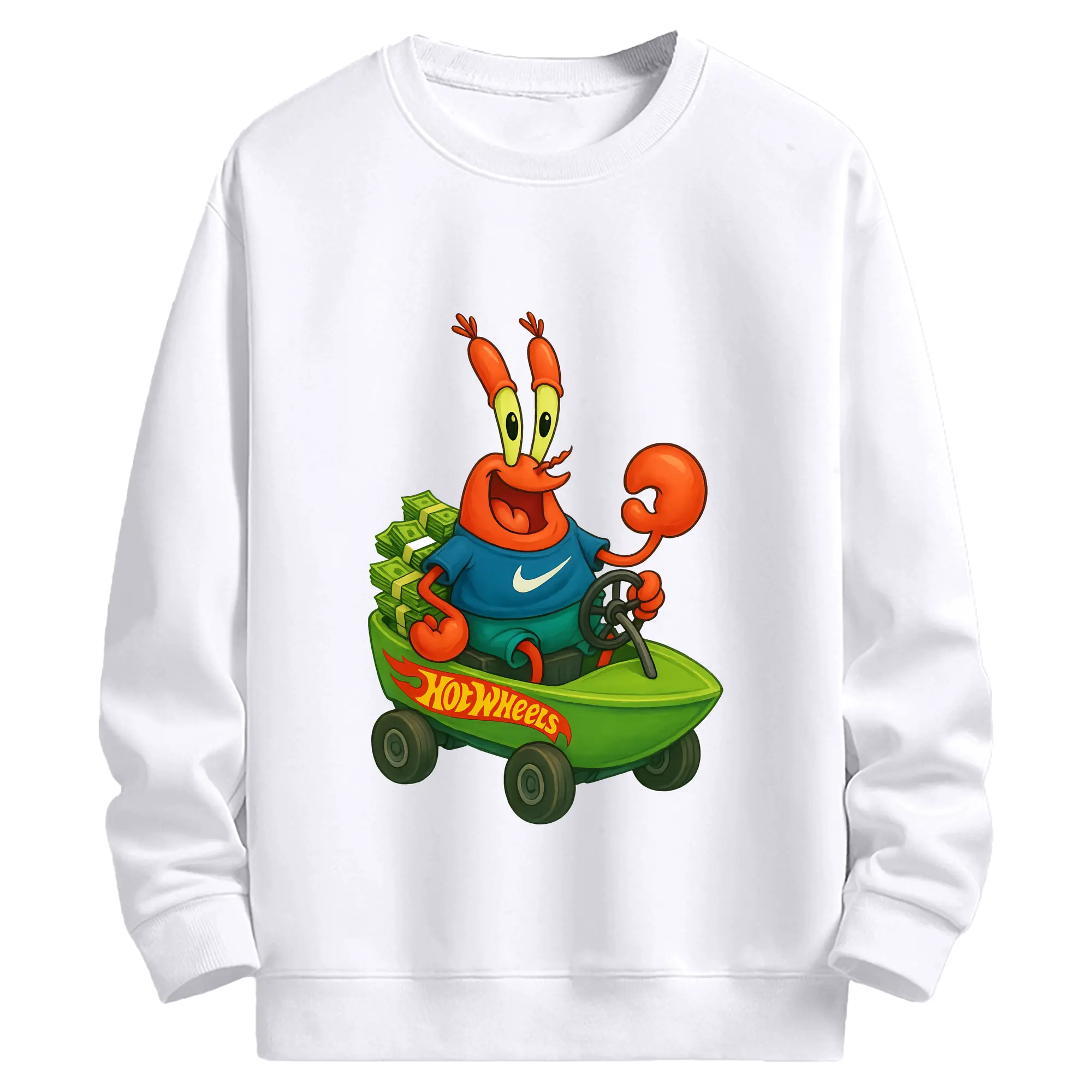 スポンジボブ グッズ ミスター・クラブ - 高品質 クルーネック スウェット ・ コットン59％ ポリエステル41％ ・ ユニセックス 長袖 トレーナー ・ カジュアル デイリー スポーツ 散歩用