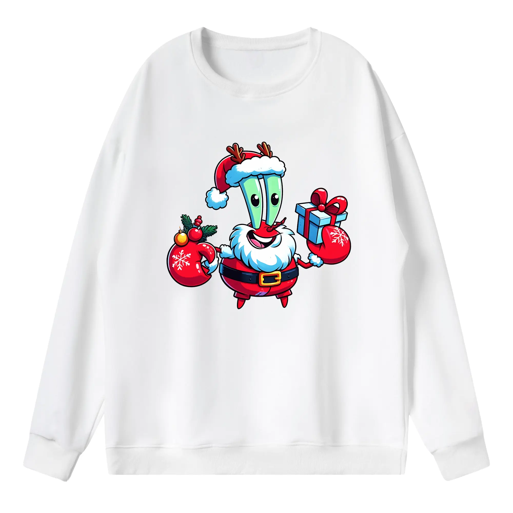 スポンジボブ グッズ ミスター・クラブ - 薄手 クルーネック スウェット 裏毛260g · ポリエステル 春秋向け カジュアル 男女兼用 · トレーナー デイリー スポーツ 散歩に最適