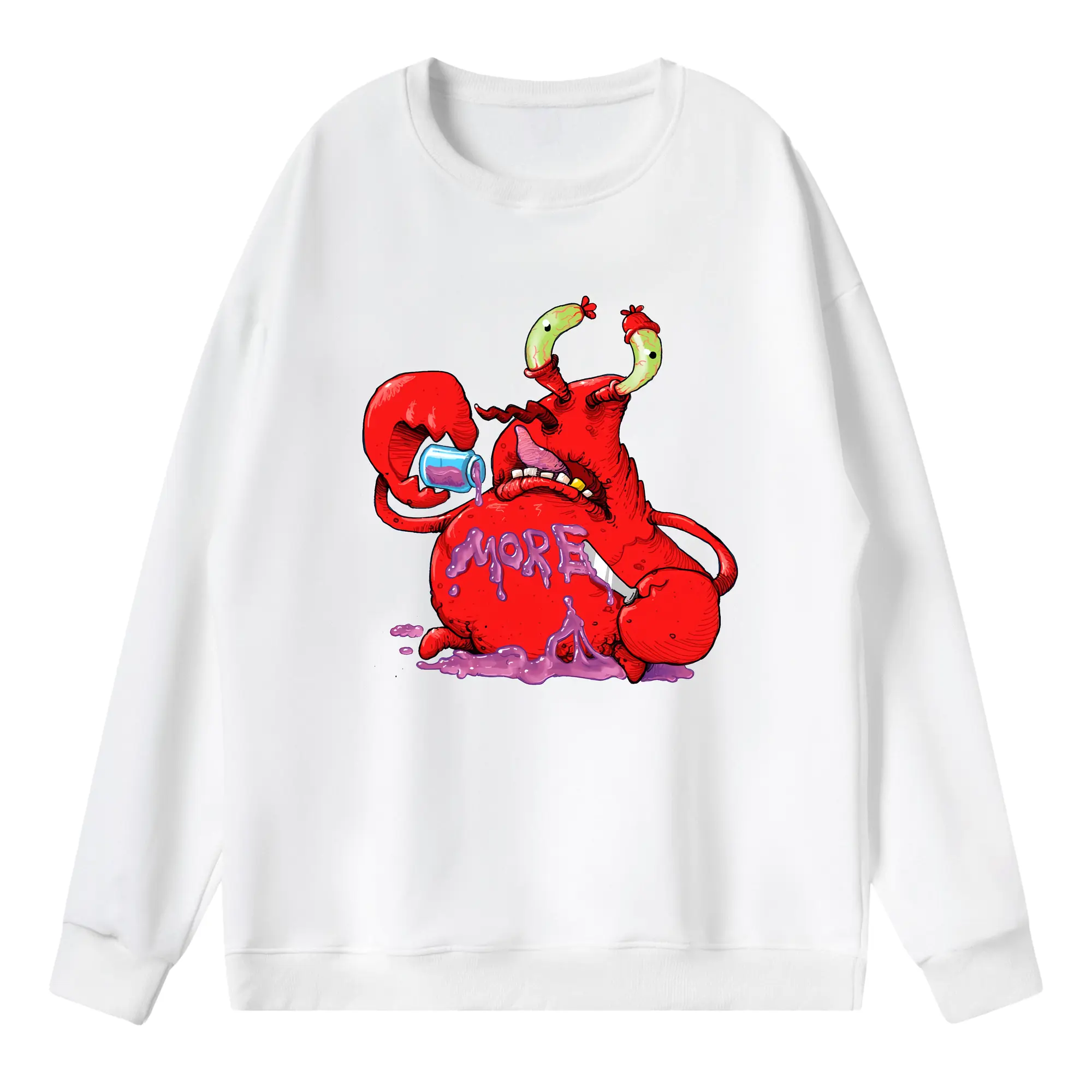 スポンジボブ グッズ ミスター・クラブ - 薄手 クルーネック スウェット 裏毛260g · ポリエステル 春秋向け カジュアル 男女兼用 · トレーナー デイリー スポーツ 散歩に最適