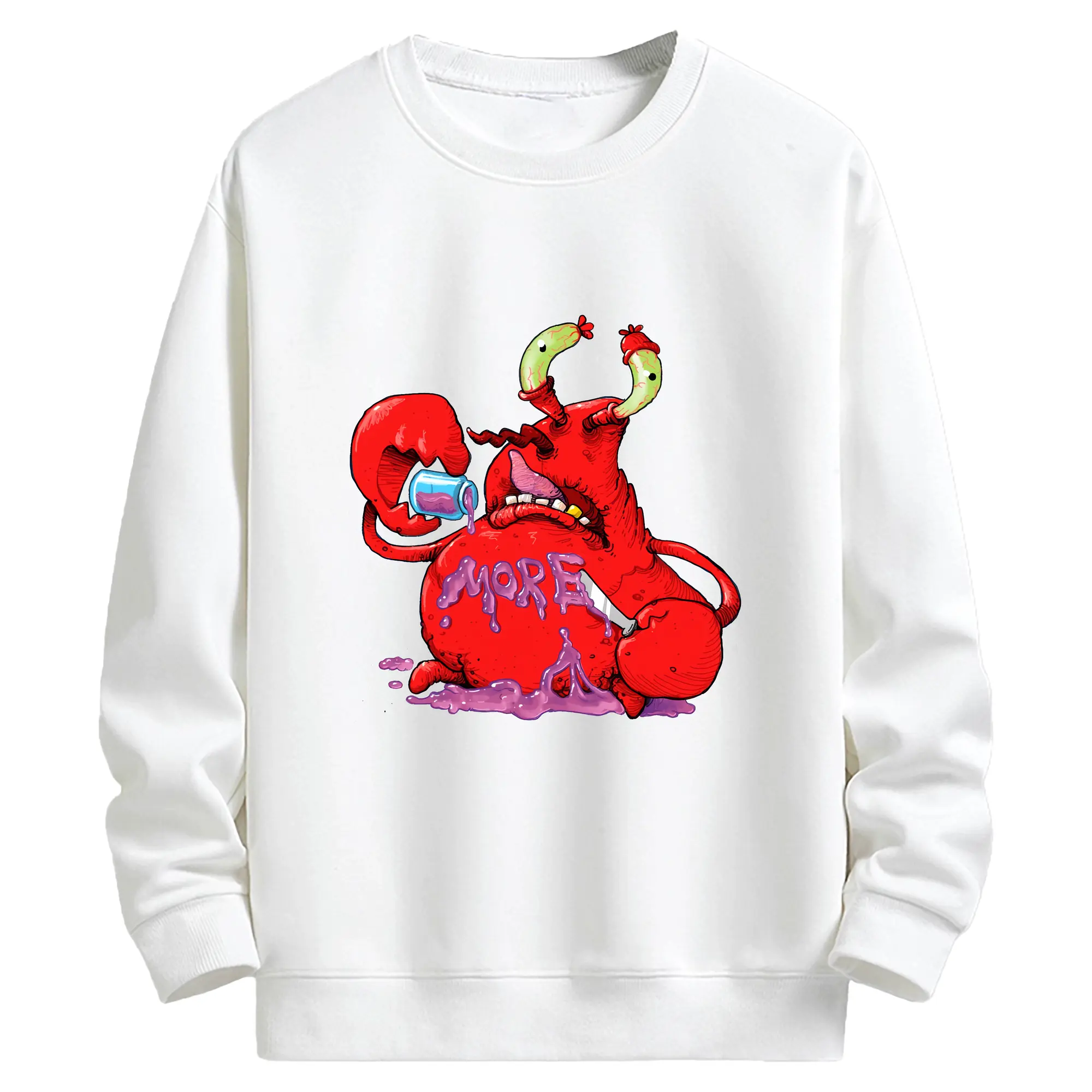 スポンジボブ グッズ ミスター・クラブ - キッズ クルーネックスウェットシャツ ・ フロントプリント ・ 綿80％ ポリエステル20％ ・ 快適 通学 スポーツ 日常使い お散歩用