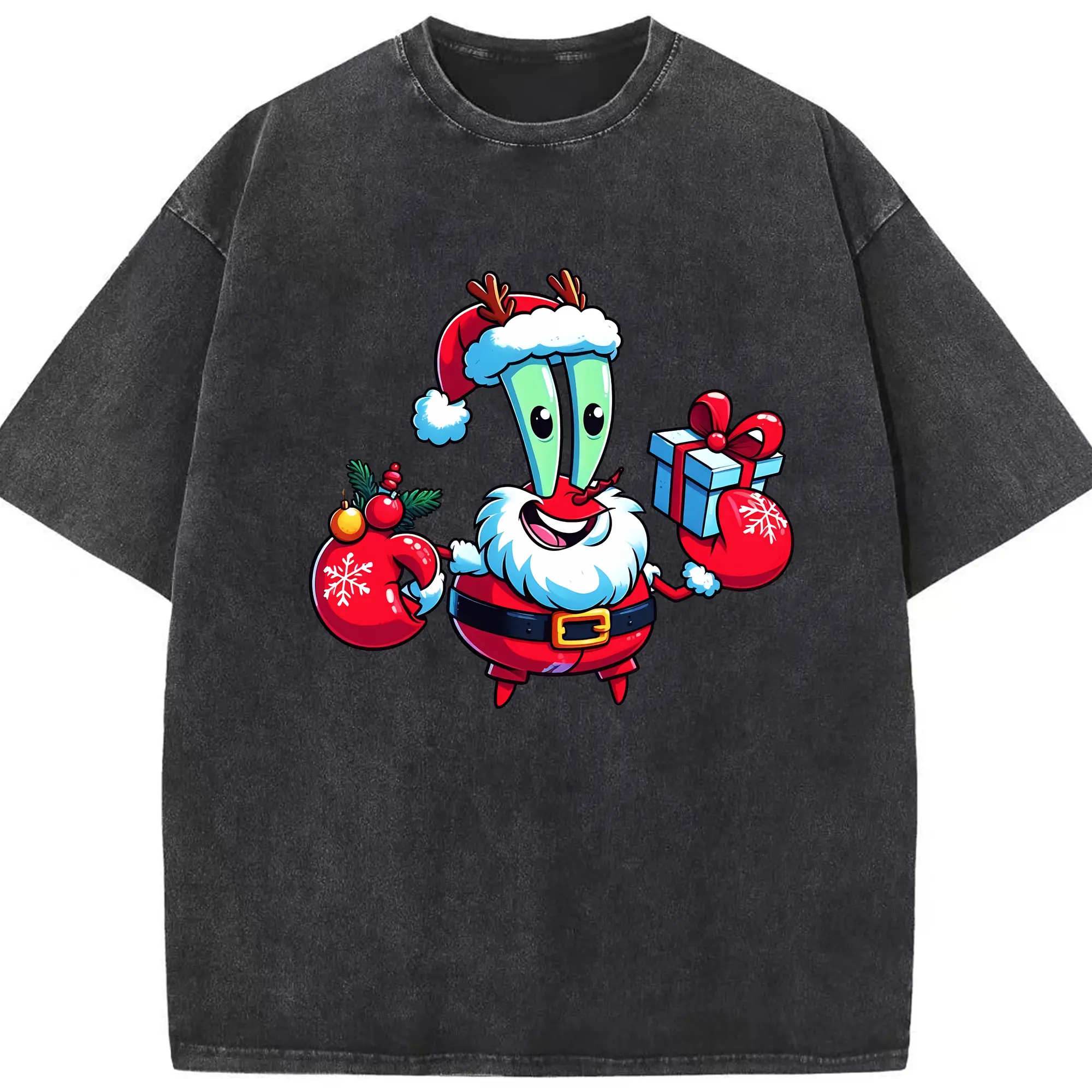 スポンジボブ グッズ ミスター・クラブ - 綿100％ ヴィンテージ風 半袖Tシャツ ・ フロントプリント ・ 柔らか肌触り ・ 通気性 快適 ・ スポーツ カジュアル 外出用