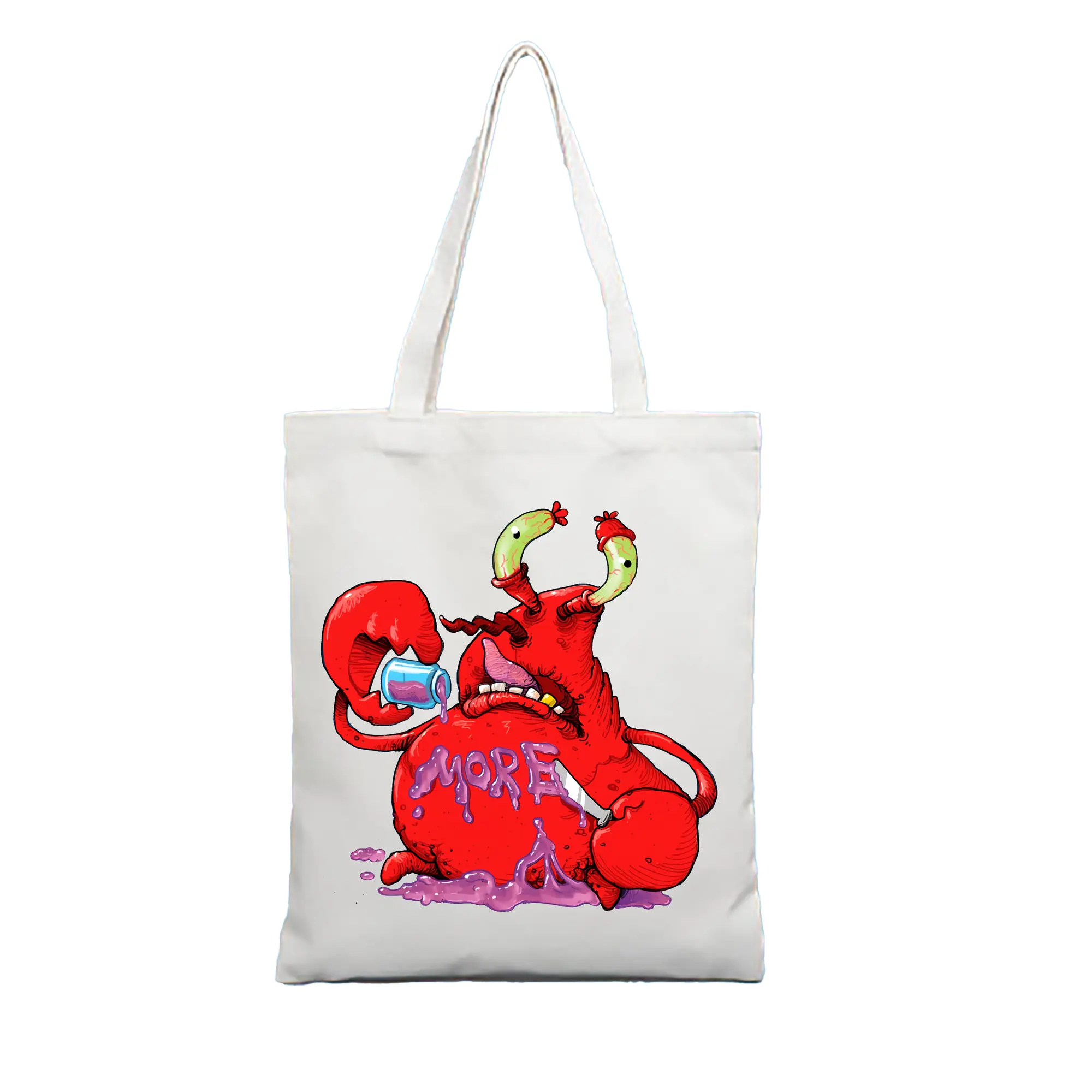 スポンジボブ グッズ ミスター・クラブ - 縦型キャンバス手提げバッグ（トートバッグ） ・ キャンバス素材 ・ ショッピング用 ・ 軽量 丈夫 お手入れ簡単