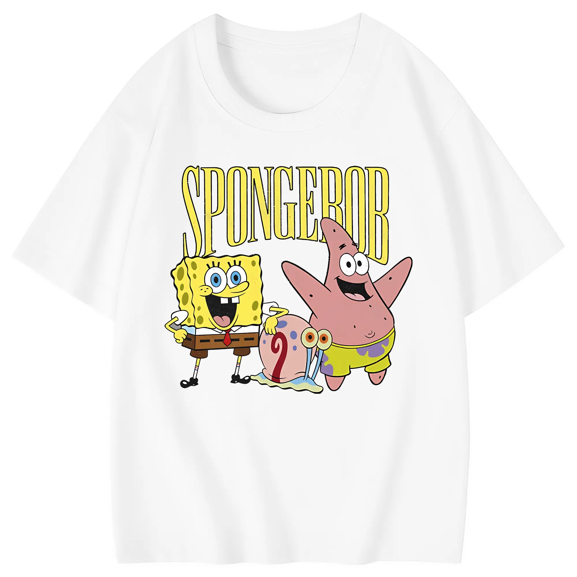 スポンジボブ グッズ カタツムリさん - 綿100％ キッズTシャツ ・ フロントプリント ・ 快適 通気性 ・ スポーツ カジュアル 散歩用