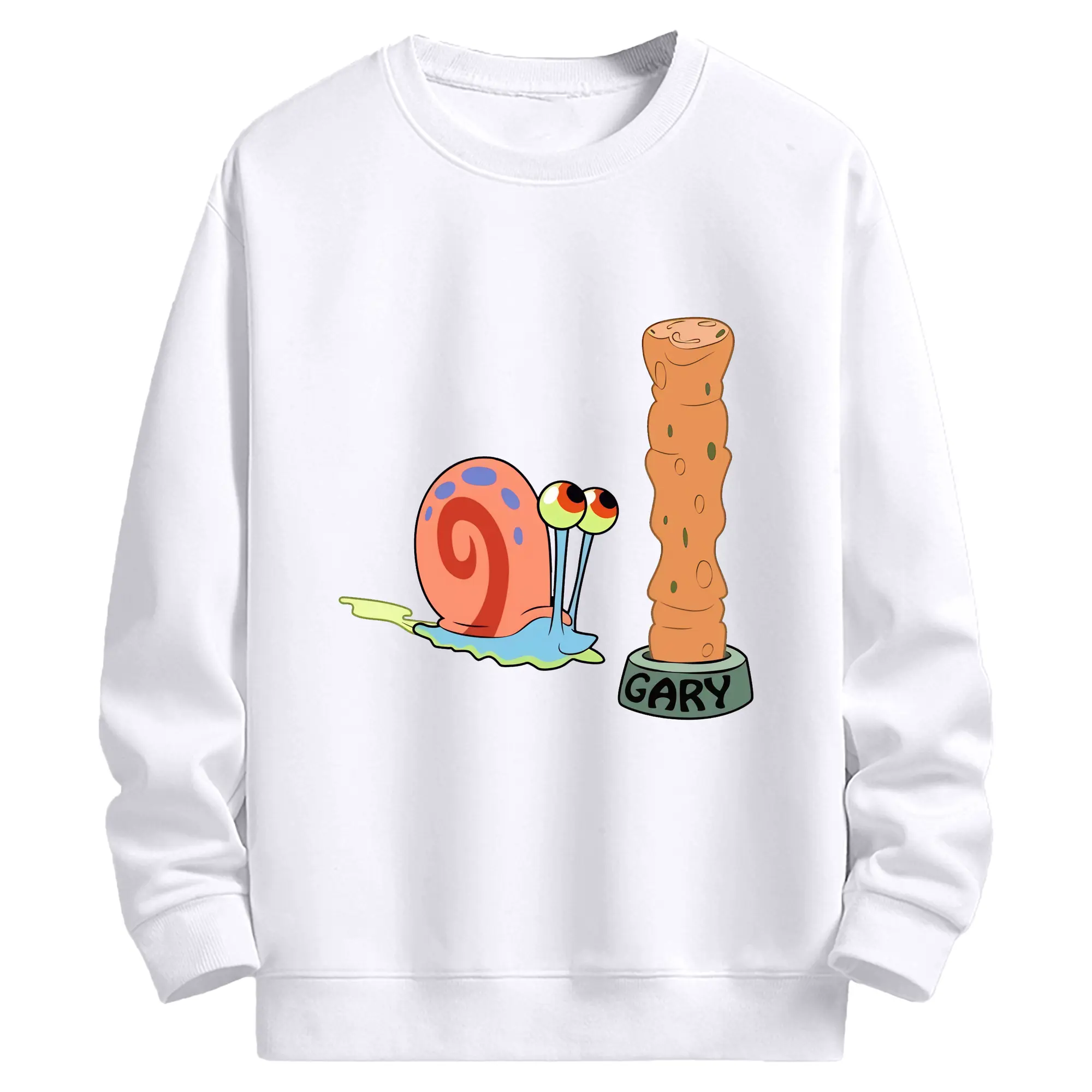 スポンジボブ グッズ カタツムリさん - 高品質 クルーネック スウェット ・ コットン59％ ポリエステル41％ ・ ユニセックス 長袖 トレーナー ・ カジュアル デイリー スポーツ 散歩用