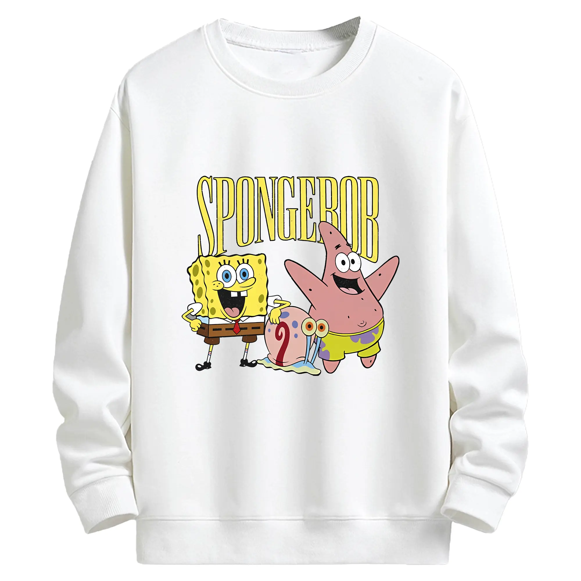 スポンジボブ グッズ カタツムリさん - キッズ クルーネックスウェットシャツ ・ フロントプリント ・ 綿80％ ポリエステル20％ ・ 快適 通学 スポーツ 日常使い お散歩用
