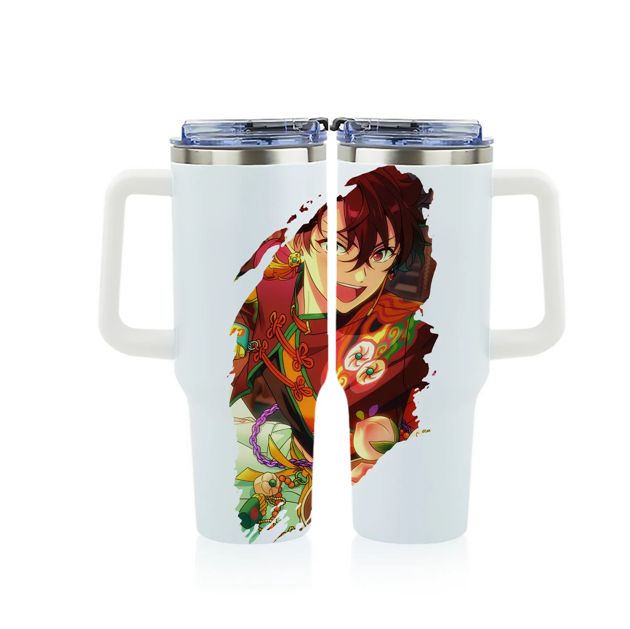 あんさん ぶる グッズ 流星隊 守沢千秋 - 1200mL フルプリント車用タンブラー ・ 304ステンレス 内側 ・ 201ステンレス 外側 ・ 保温 保冷 ・ 通勤 ドライブ アウトドア用