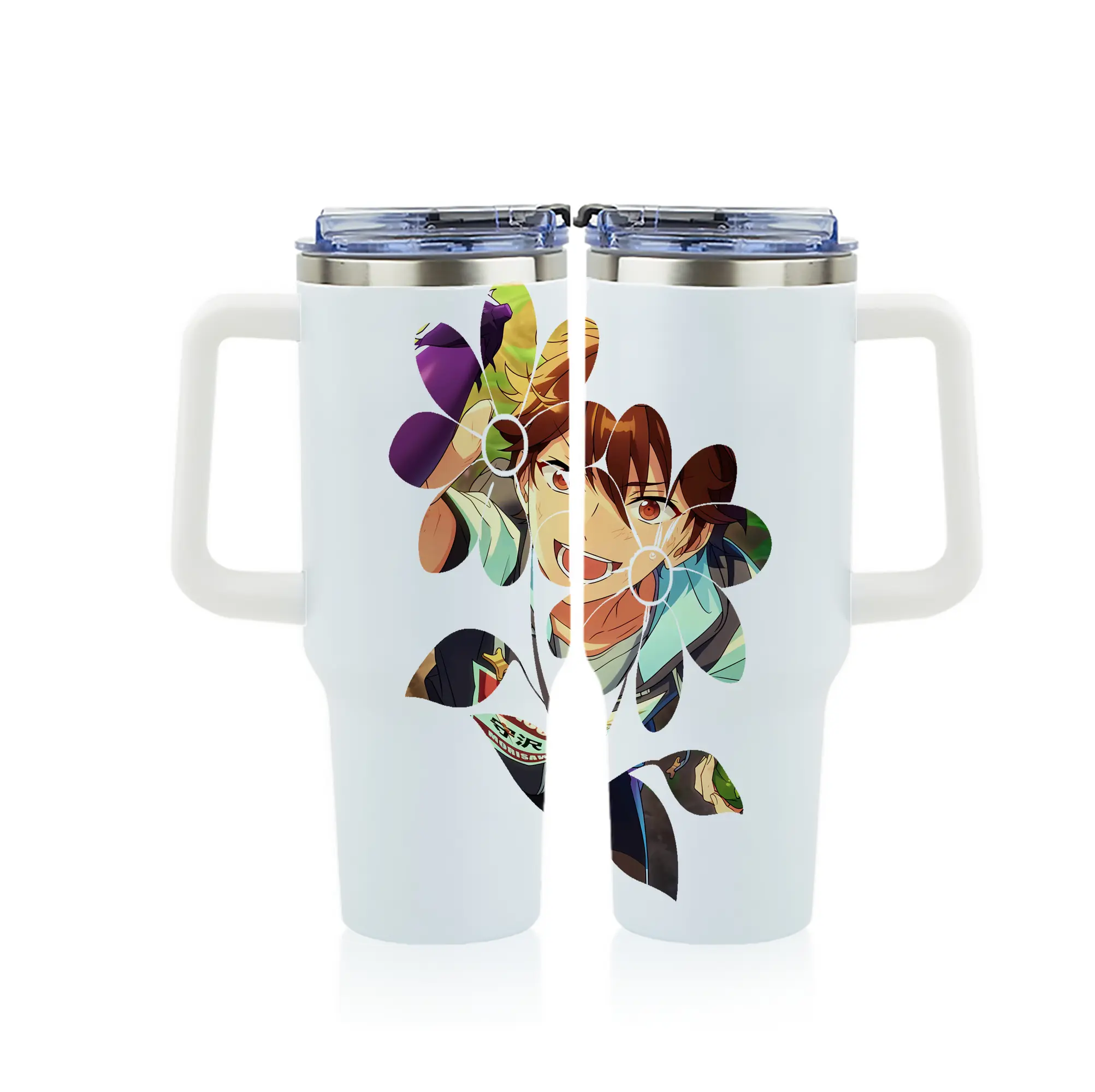 あんさん ぶる グッズ 流星隊 守沢千秋 - 1200mL フルプリント車用タンブラー ・ 304ステンレス 内側 ・ 201ステンレス 外側 ・ 保温 保冷 ・ 通勤 ドライブ アウトドア用