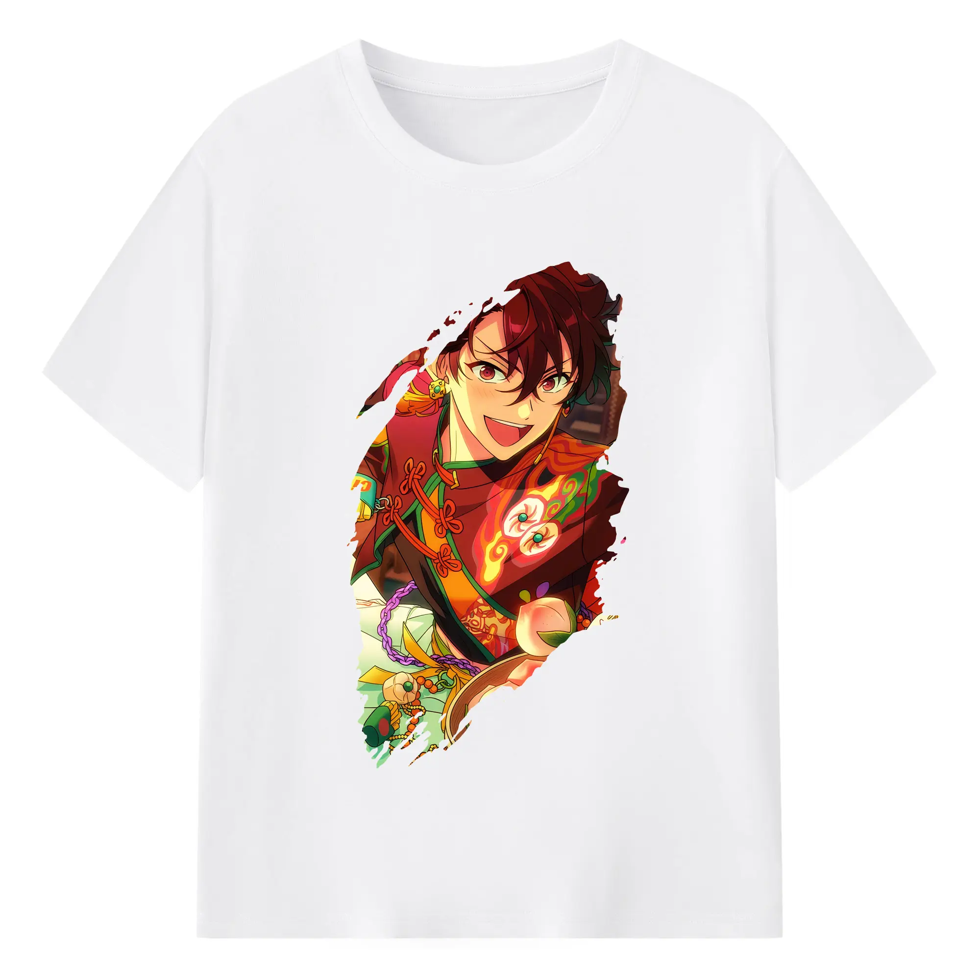 あんさん ぶる グッズ 流星隊 守沢千秋 - 綿100％ 半袖Tシャツ ・ フロントプリント ・ 快適 通気性 ・ 日常使い 散歩 スポーツ用