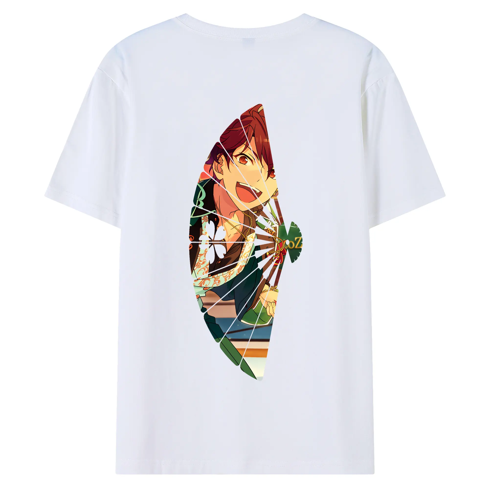 あんさん ぶる グッズ 流星隊 守沢千秋 - 綿100％ 半袖Tシャツ ・ バックプリント ・ 快適 通気性 ・ 日常使い 散歩 スポーツ用