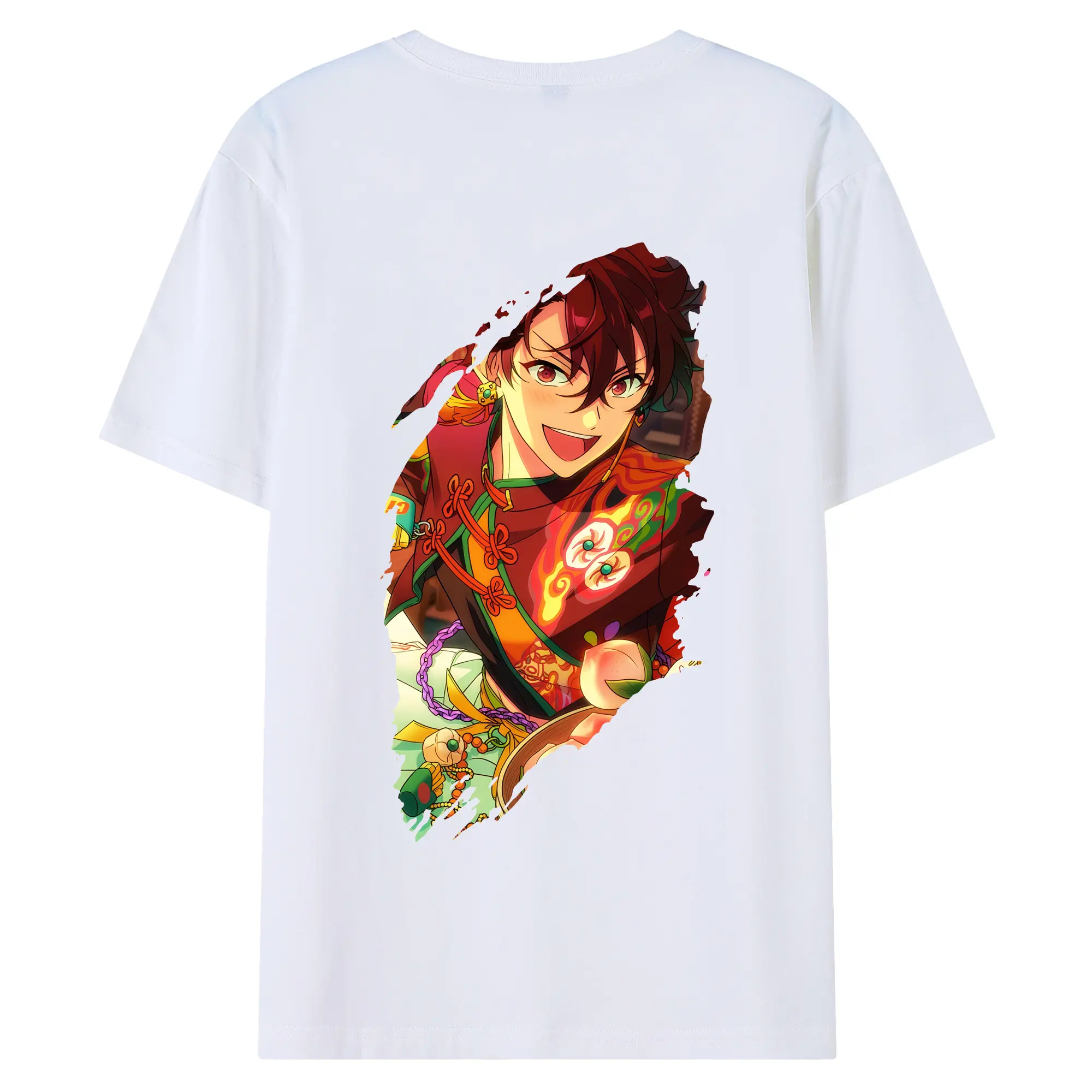 あんさん ぶる グッズ 流星隊 守沢千秋 - 綿100％ 半袖Tシャツ ・ バックプリント ・ 快適 通気性 ・ 日常使い 散歩 スポーツ用