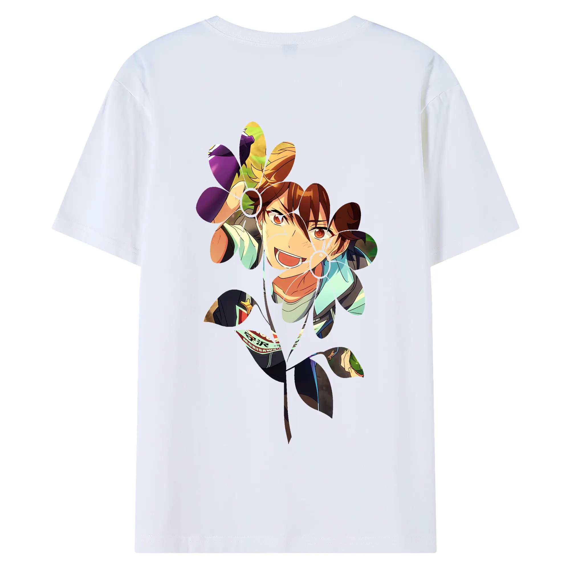 あんさん ぶる グッズ 流星隊 守沢千秋 - 綿100％ 半袖Tシャツ ・ バックプリント ・ 快適 通気性 ・ 日常使い 散歩 スポーツ用