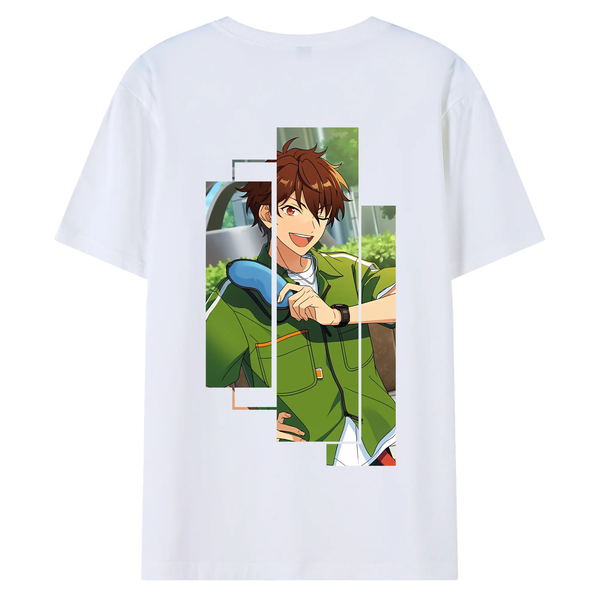 あんさん ぶる グッズ 流星隊 守沢千秋 - 綿100％ 半袖Tシャツ ・ バックプリント ・ 快適 通気性 ・ 日常使い 散歩 スポーツ用