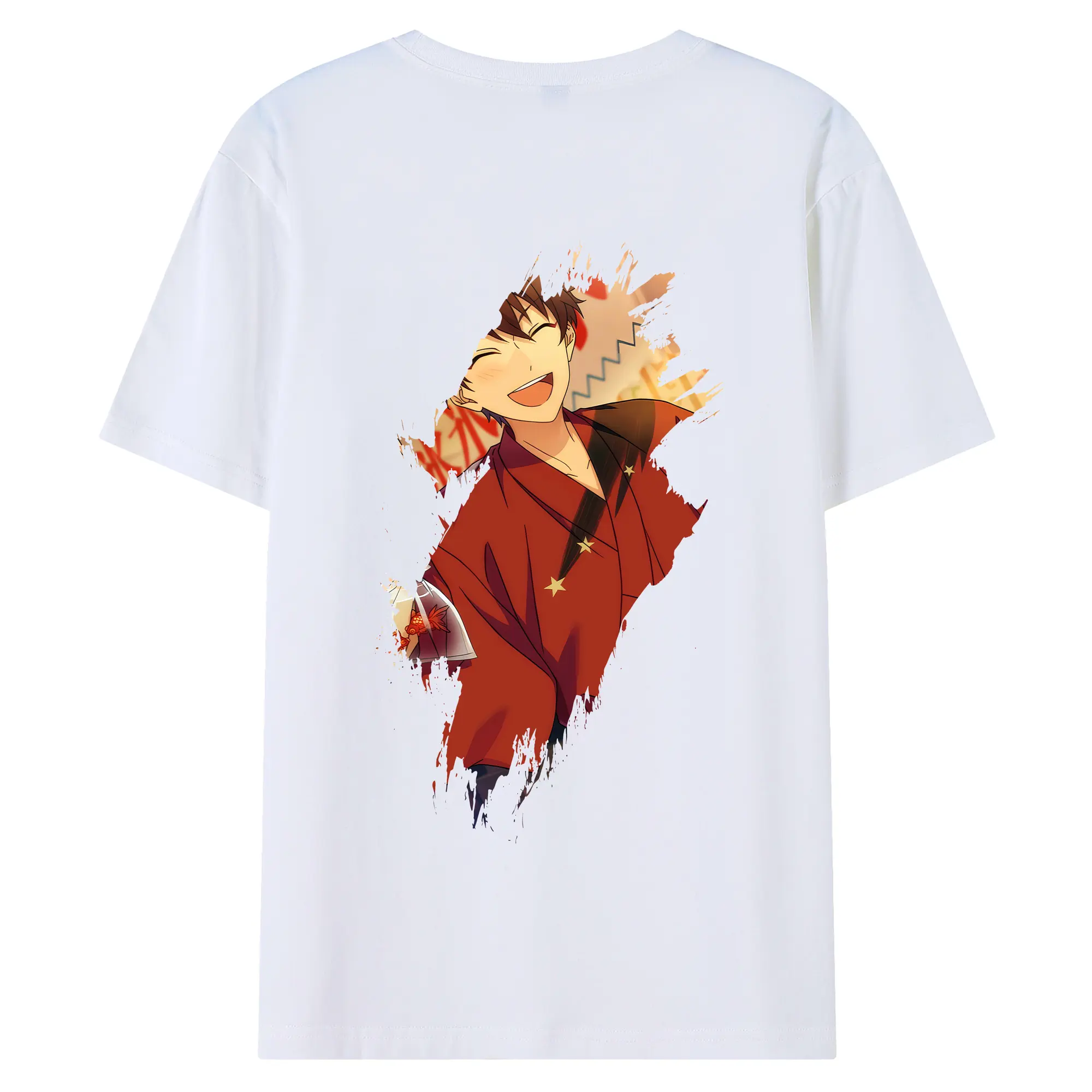 あんさん ぶる グッズ 流星隊 守沢千秋 - 綿100％ 半袖Tシャツ ・ バックプリント ・ 快適 通気性 ・ 日常使い 散歩 スポーツ用