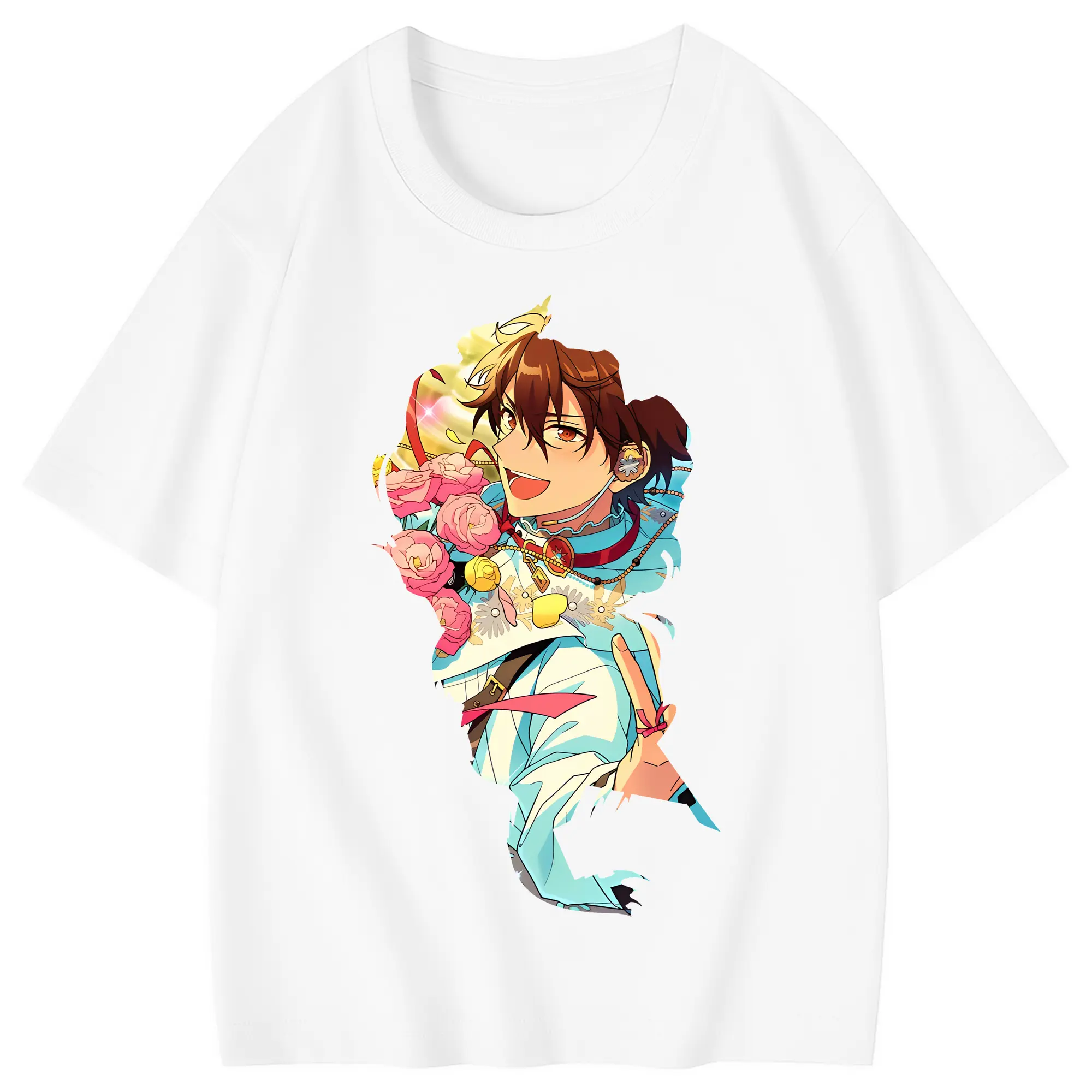あんさん ぶる グッズ 流星隊 守沢千秋 - 綿100％ キッズTシャツ ・ フロントプリント ・ 快適 通気性 ・ スポーツ カジュアル 散歩用