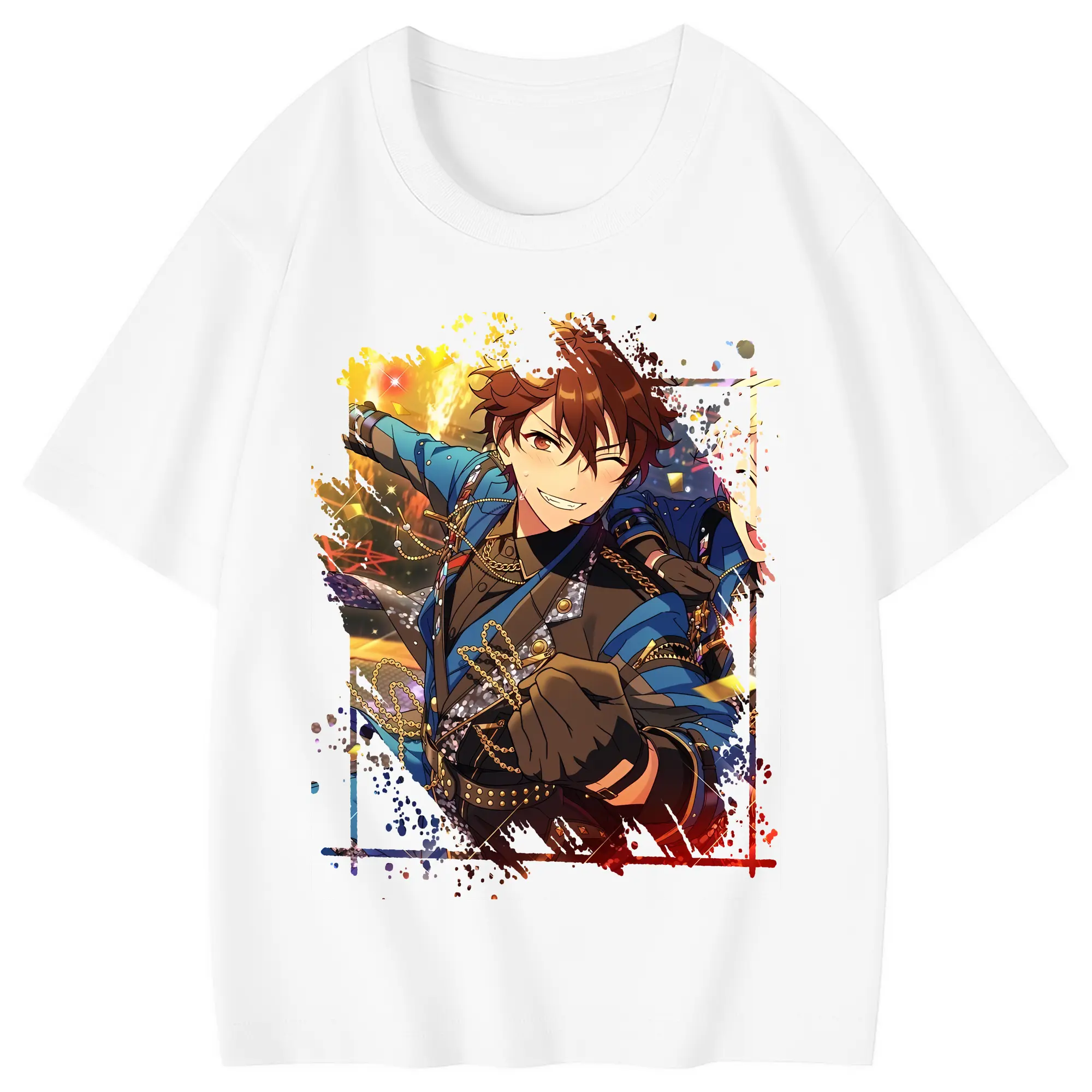 あんさん ぶる グッズ 流星隊 守沢千秋 - 綿100％ キッズTシャツ ・ フロントプリント ・ 快適 通気性 ・ スポーツ カジュアル 散歩用