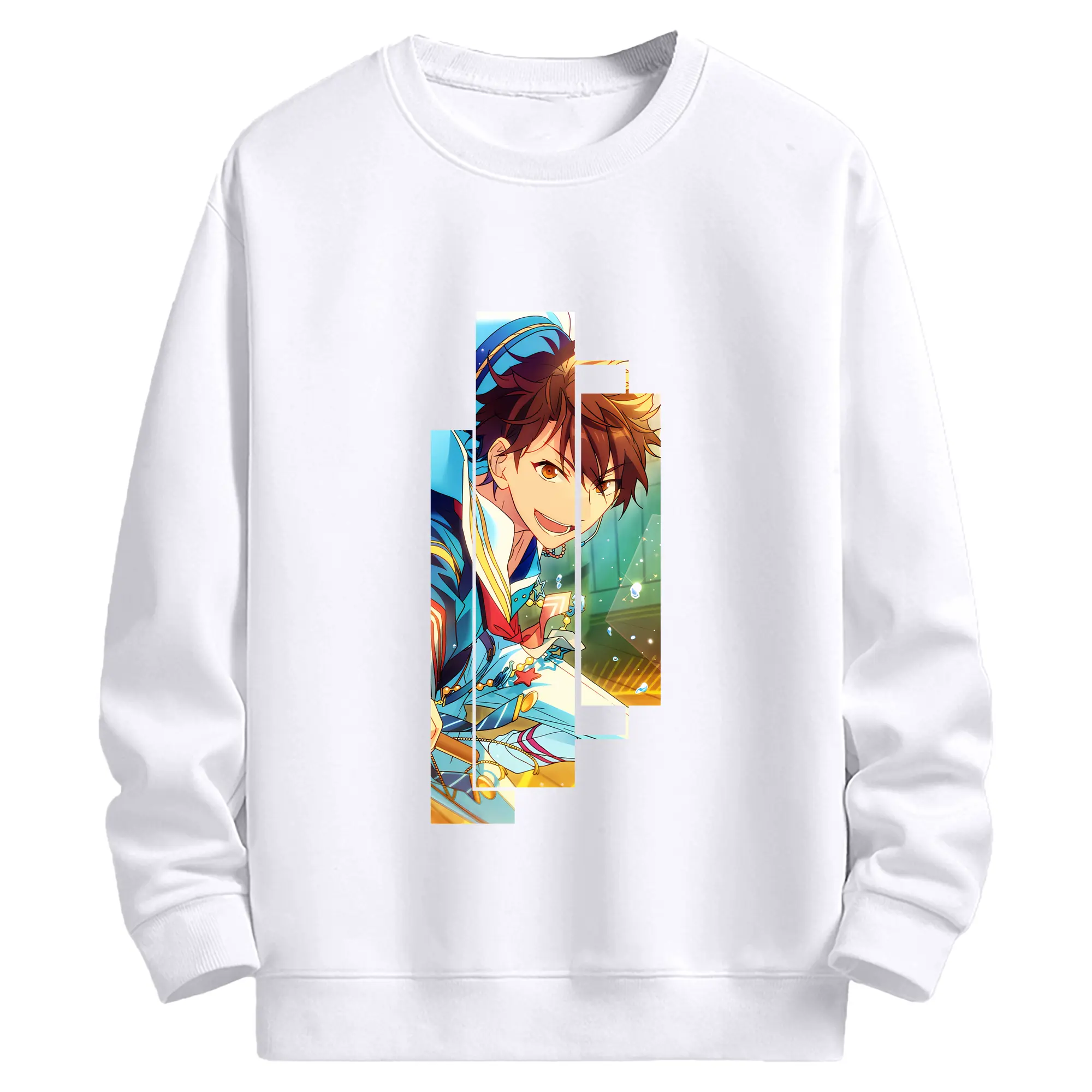 あんさん ぶる グッズ 流星隊 守沢千秋 - 高品質 クルーネック スウェット ・ コットン59％ ポリエステル41％ ・ ユニセックス 長袖 トレーナー ・ カジュアル デイリー スポーツ 散歩用