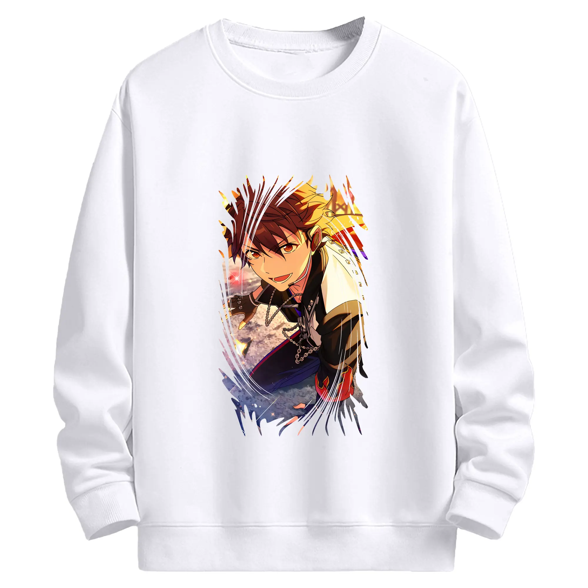 あんさん ぶる グッズ 流星隊 守沢千秋 - 高品質 クルーネック スウェット ・ コットン59％ ポリエステル41％ ・ ユニセックス 長袖 トレーナー ・ カジュアル デイリー スポーツ 散歩用