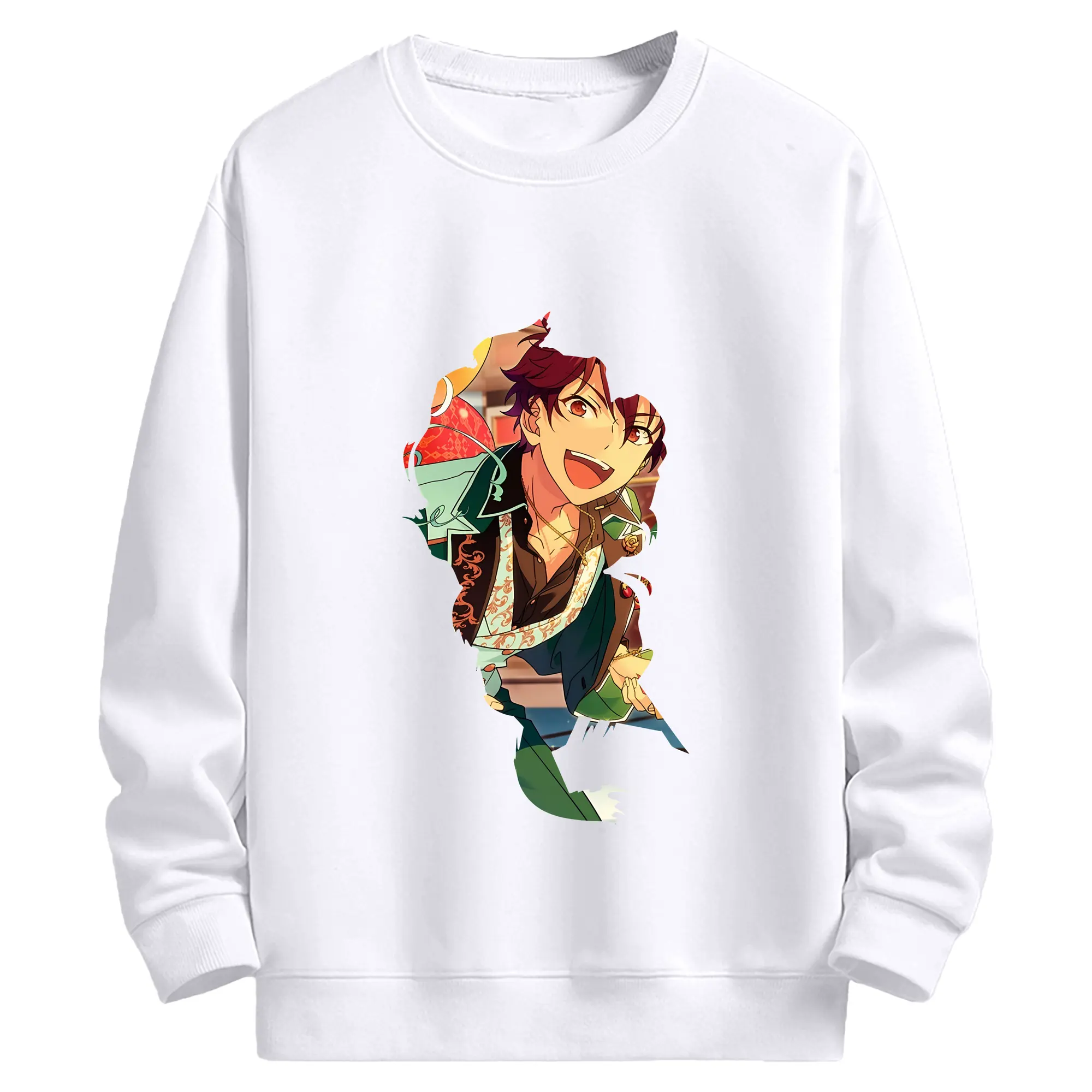 あんさん ぶる グッズ 流星隊 守沢千秋 - 高品質 クルーネック スウェット ・ コットン59％ ポリエステル41％ ・ ユニセックス 長袖 トレーナー ・ カジュアル デイリー スポーツ 散歩用