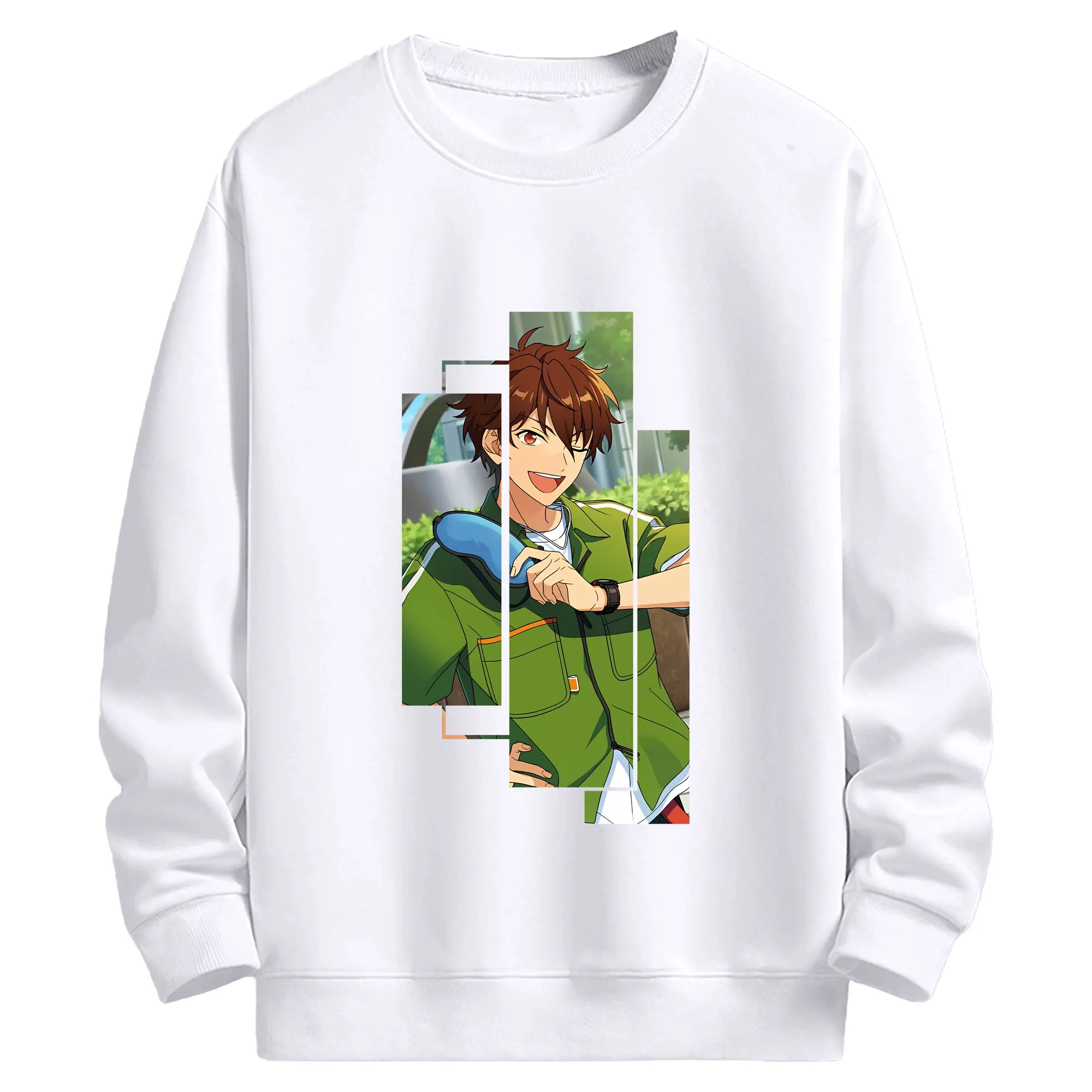 あんさん ぶる グッズ 流星隊 守沢千秋 - 高品質 クルーネック スウェット ・ コットン59％ ポリエステル41％ ・ ユニセックス 長袖 トレーナー ・ カジュアル デイリー スポーツ 散歩用