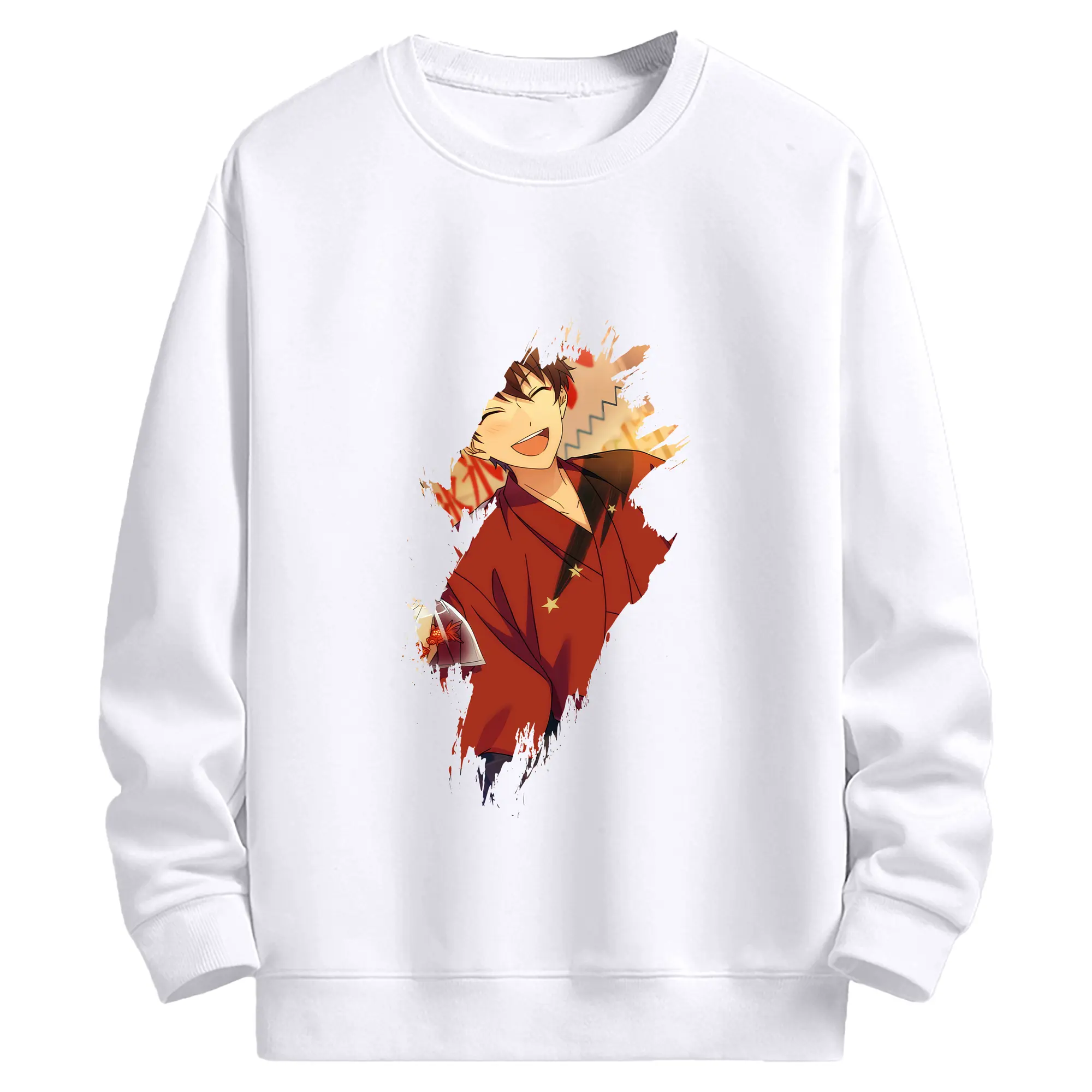 あんさん ぶる グッズ 流星隊 守沢千秋 - 高品質 クルーネック スウェット ・ コットン59％ ポリエステル41％ ・ ユニセックス 長袖 トレーナー ・ カジュアル デイリー スポーツ 散歩用