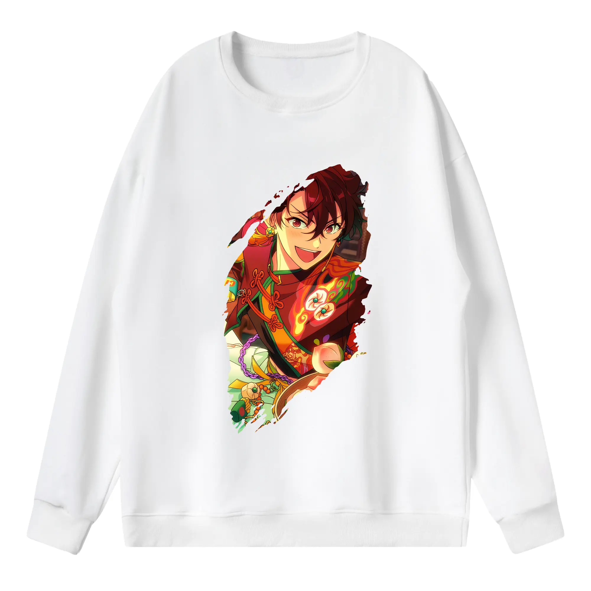 あんさん ぶる グッズ 流星隊 守沢千秋 - 薄手 クルーネック スウェット 裏毛260g · ポリエステル 春秋向け カジュアル 男女兼用 · トレーナー デイリー スポーツ 散歩に最適