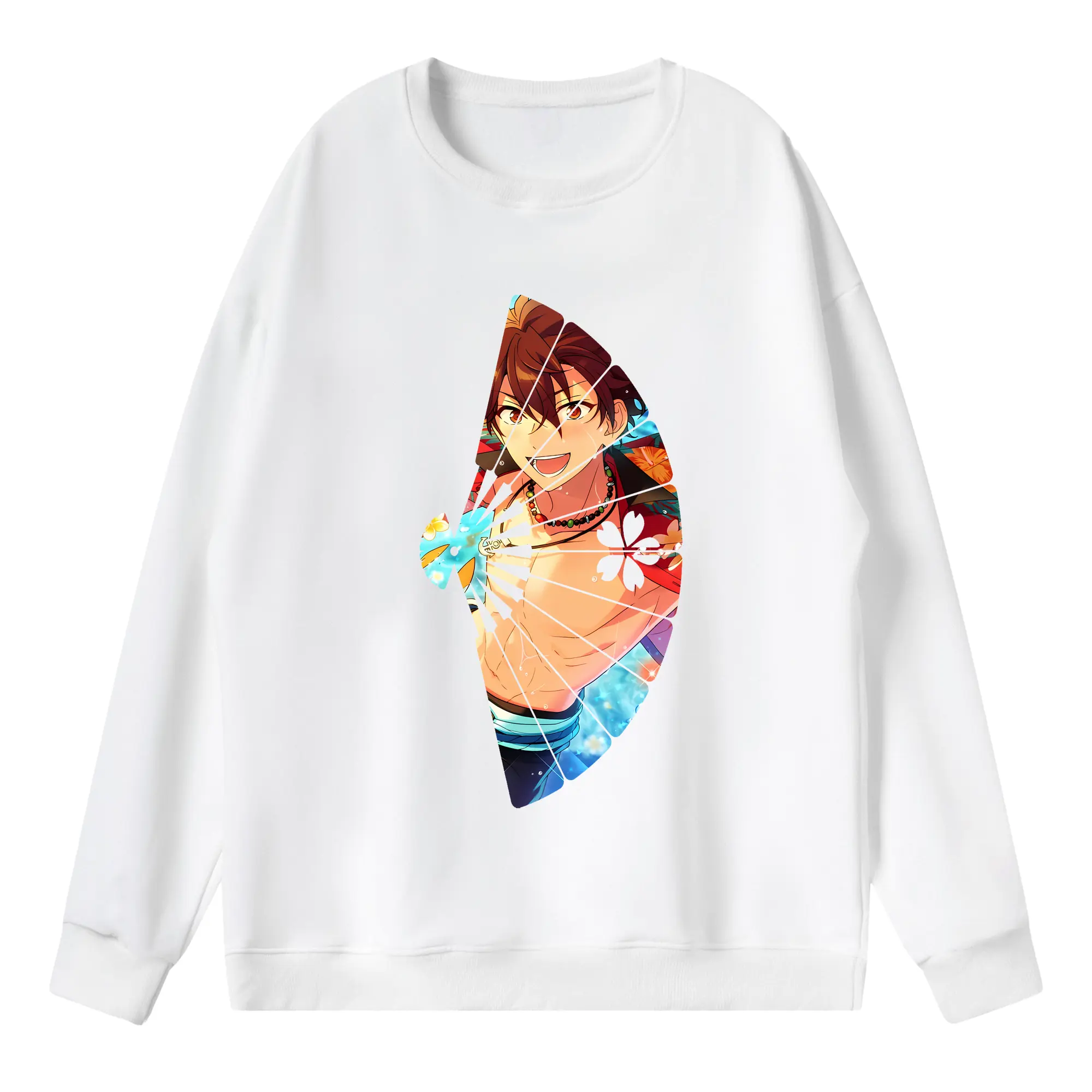 あんさん ぶる グッズ 流星隊 守沢千秋 - 薄手 クルーネック スウェット 裏毛260g · ポリエステル 春秋向け カジュアル 男女兼用 · トレーナー デイリー スポーツ 散歩に最適