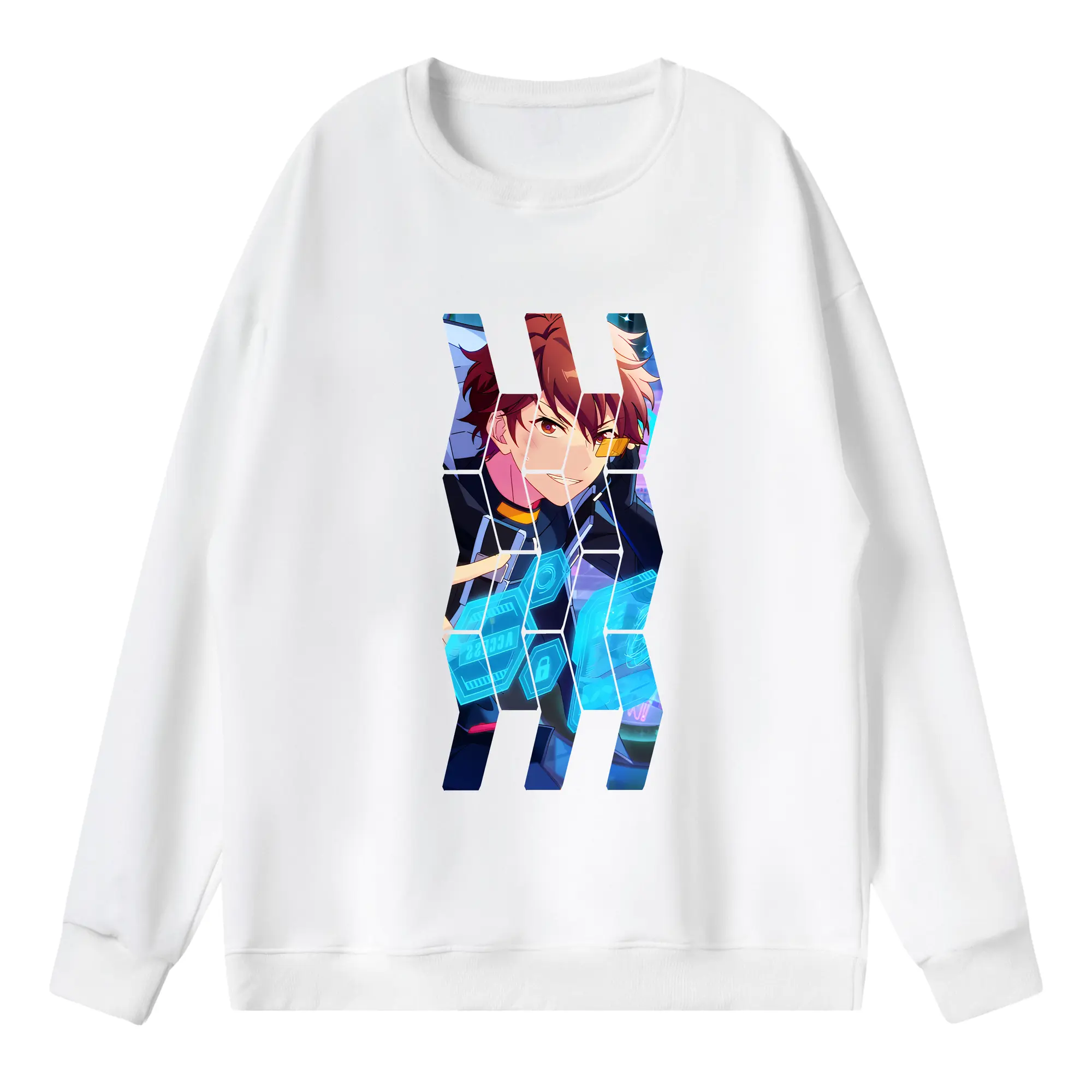 あんさん ぶる グッズ 流星隊 守沢千秋 - 薄手 クルーネック スウェット 裏毛260g · ポリエステル 春秋向け カジュアル 男女兼用 · トレーナー デイリー スポーツ 散歩に最適