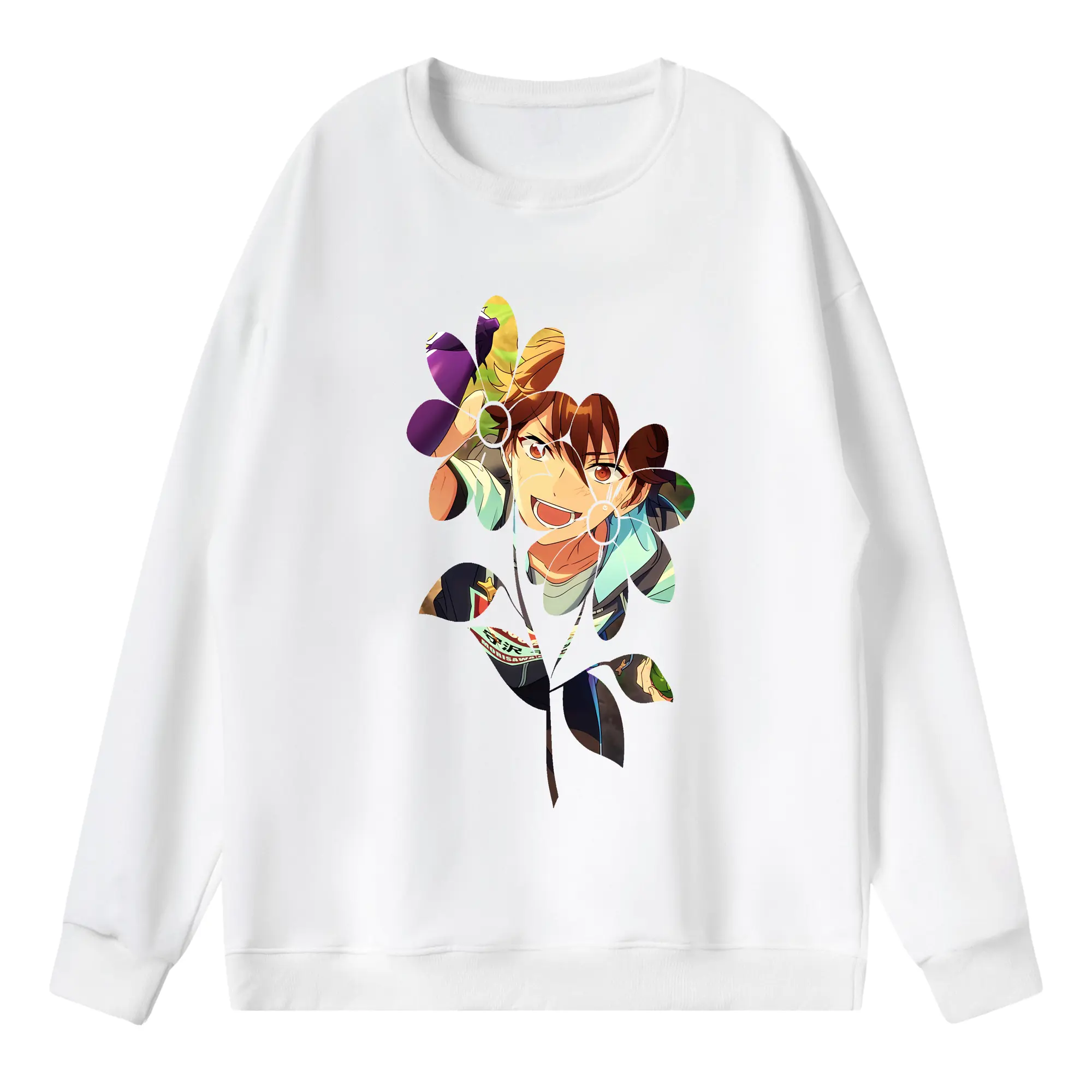 あんさん ぶる グッズ 流星隊 守沢千秋 - 薄手 クルーネック スウェット 裏毛260g · ポリエステル 春秋向け カジュアル 男女兼用 · トレーナー デイリー スポーツ 散歩に最適