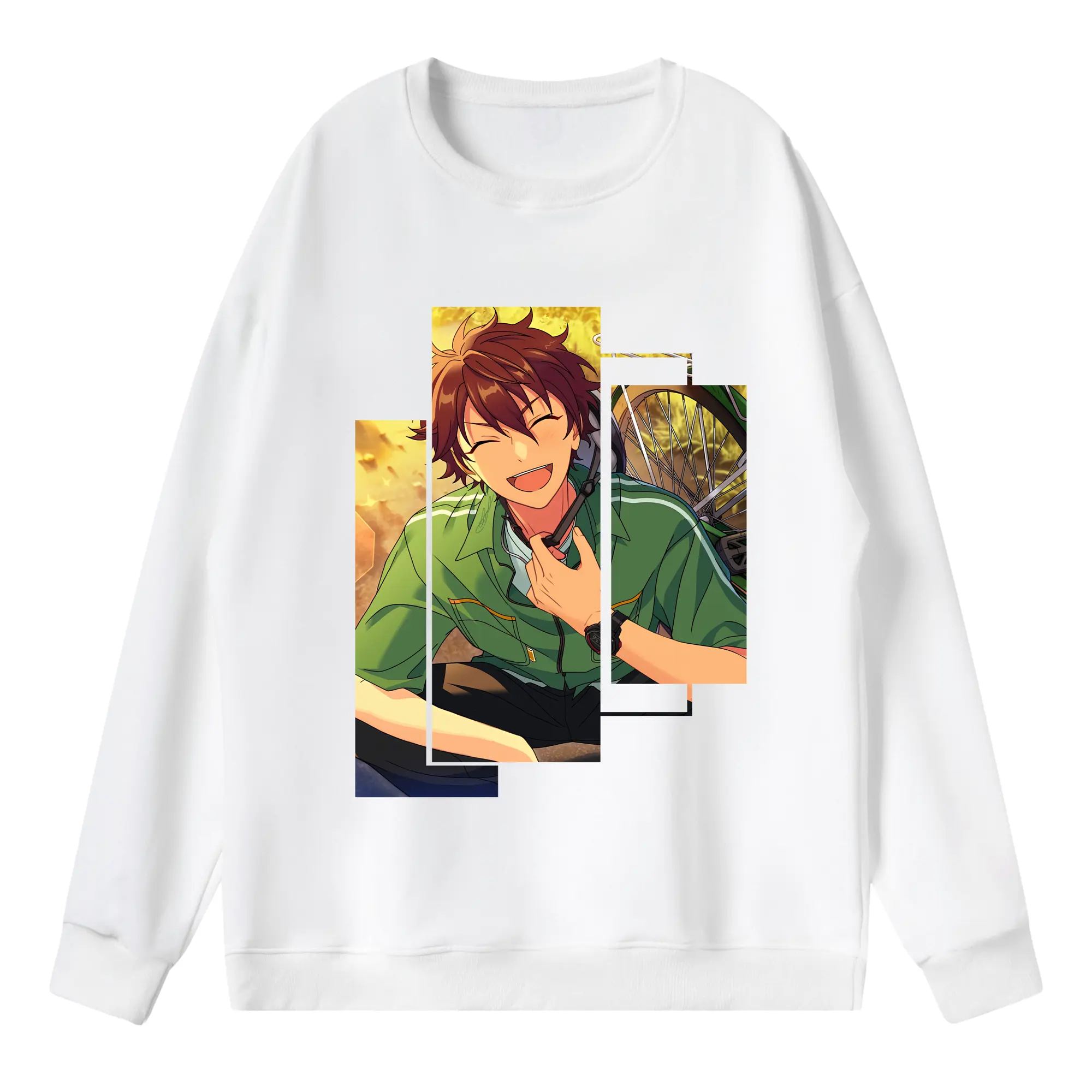 あんさん ぶる グッズ 流星隊 守沢千秋 - 薄手 クルーネック スウェット 裏毛260g · ポリエステル 春秋向け カジュアル 男女兼用 · トレーナー デイリー スポーツ 散歩に最適