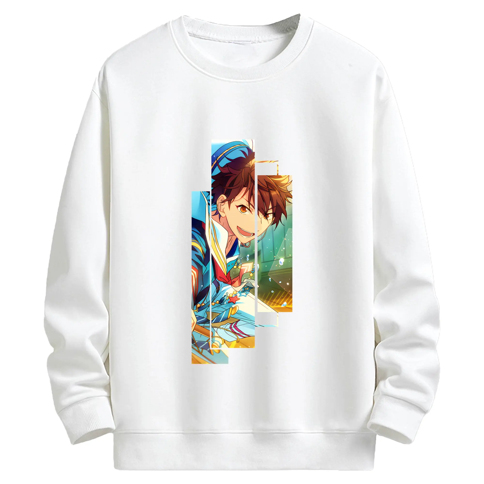 あんさん ぶる グッズ 流星隊 守沢千秋 - キッズ クルーネックスウェットシャツ ・ フロントプリント ・ 綿80％ ポリエステル20％ ・ 快適 通学 スポーツ 日常使い お散歩用