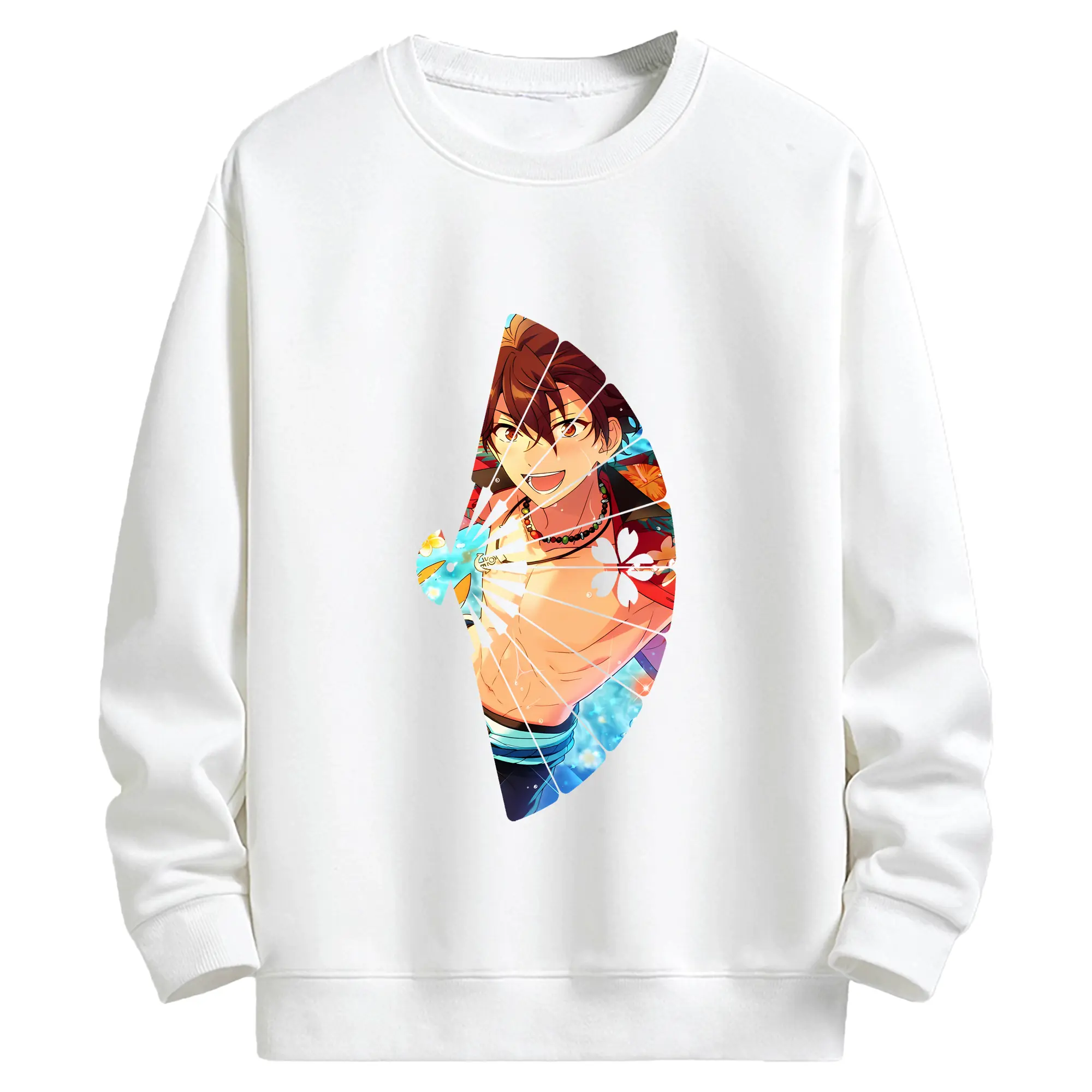 あんさん ぶる グッズ 流星隊 守沢千秋 - キッズ クルーネックスウェットシャツ ・ フロントプリント ・ 綿80％ ポリエステル20％ ・ 快適 通学 スポーツ 日常使い お散歩用