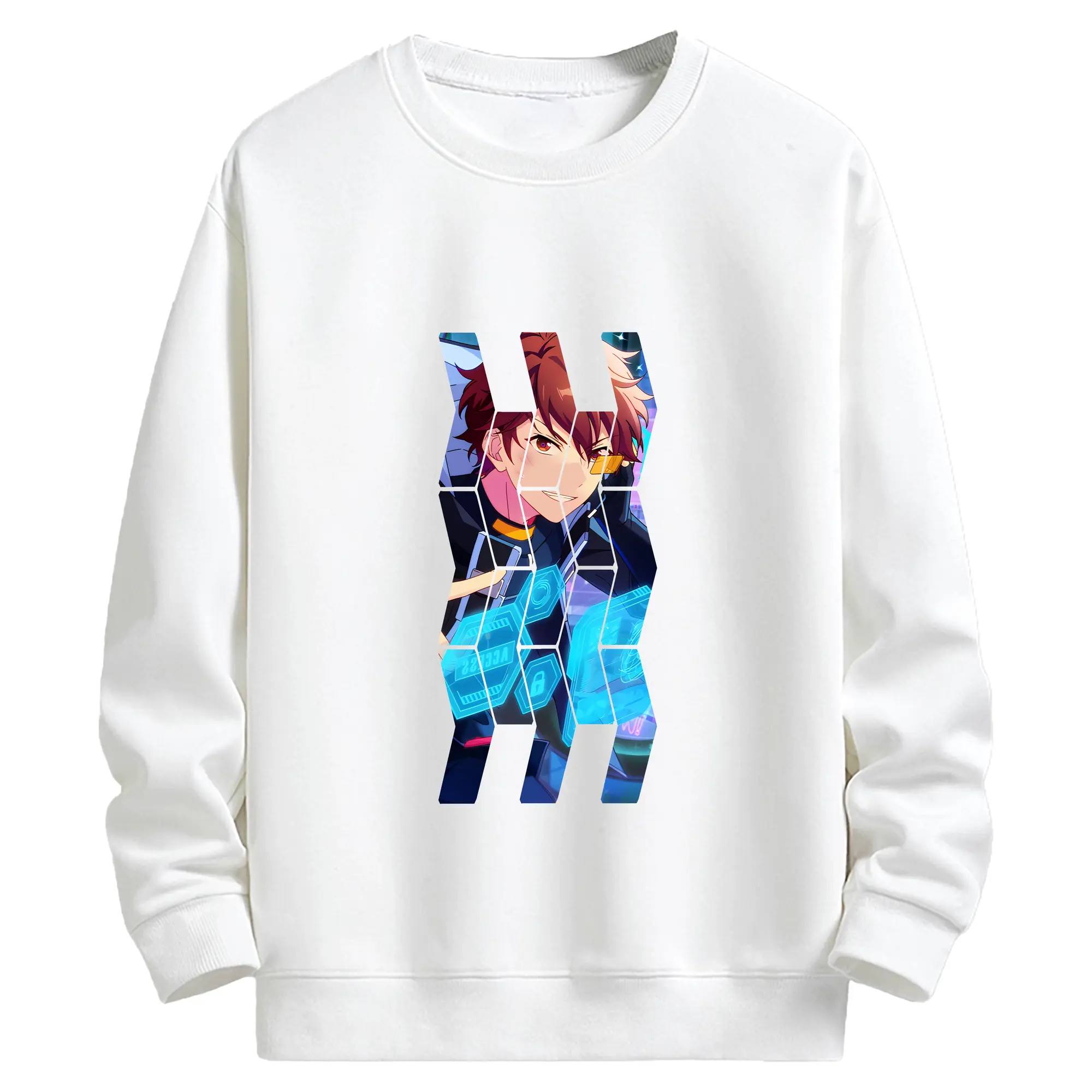 あんさん ぶる グッズ 流星隊 守沢千秋 - キッズ クルーネックスウェットシャツ ・ フロントプリント ・ 綿80％ ポリエステル20％ ・ 快適 通学 スポーツ 日常使い お散歩用