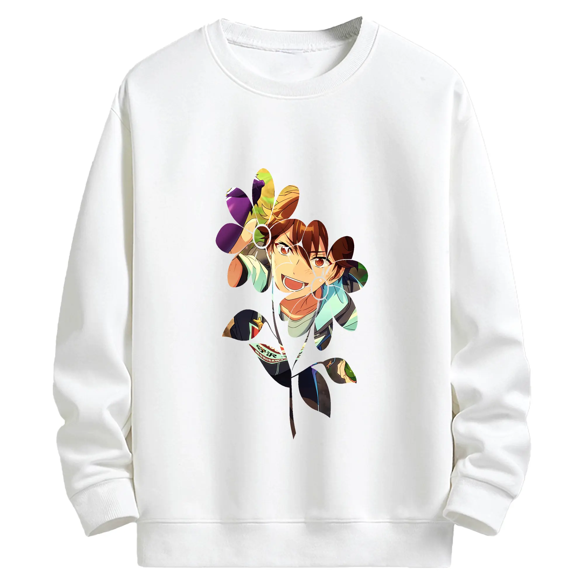 あんさん ぶる グッズ 流星隊 守沢千秋 - キッズ クルーネックスウェットシャツ ・ フロントプリント ・ 綿80％ ポリエステル20％ ・ 快適 通学 スポーツ 日常使い お散歩用