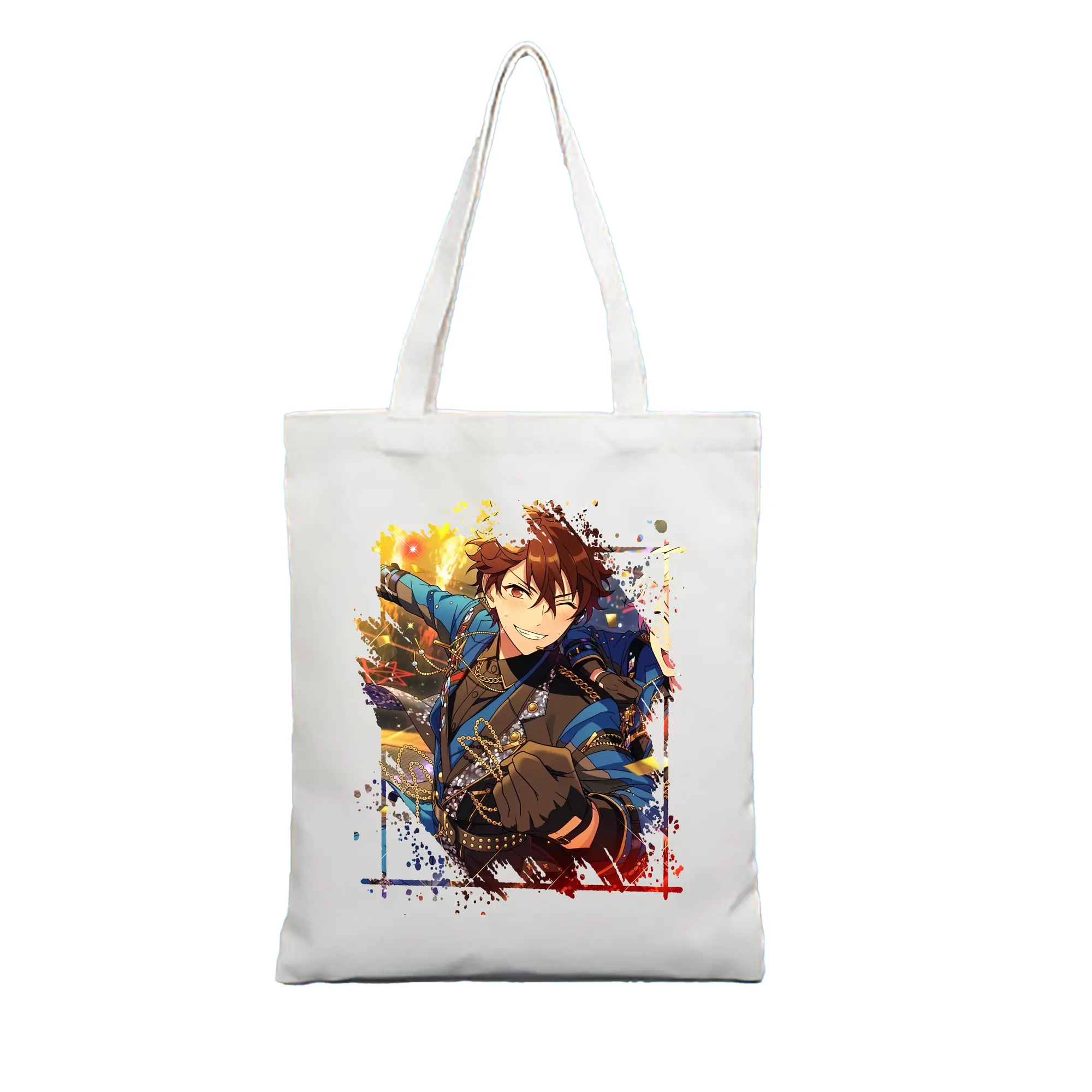 あんさん ぶる グッズ 流星隊 守沢千秋 - 縦型キャンバス手提げバッグ（トートバッグ） ・ キャンバス素材 ・ ショッピング用 ・ 軽量 丈夫 お手入れ簡単