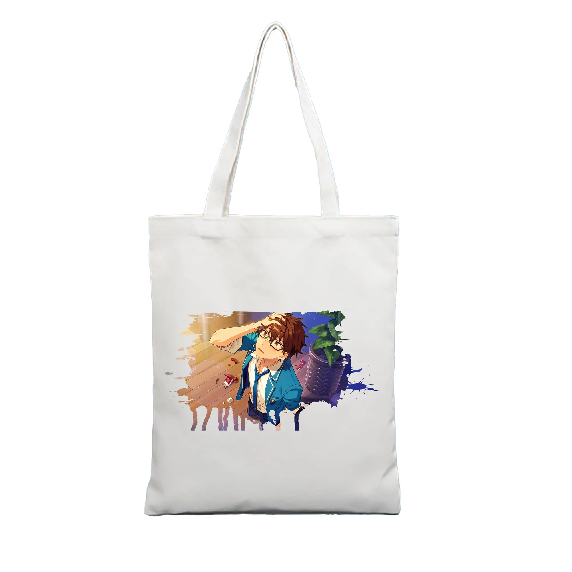 あんさん ぶる グッズ 流星隊 守沢千秋 - 縦型キャンバス手提げバッグ（トートバッグ） ・ キャンバス素材 ・ ショッピング用 ・ 軽量 丈夫 お手入れ簡単