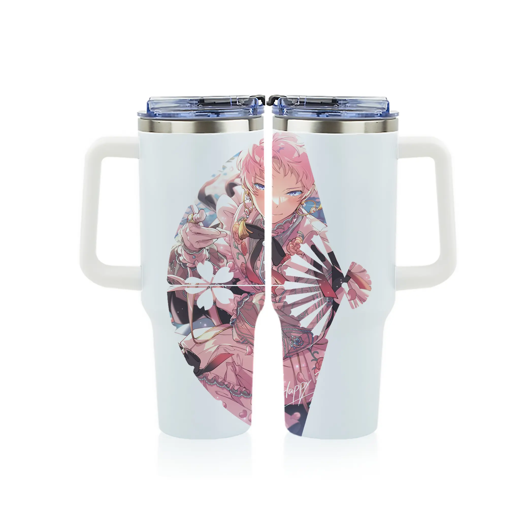 あんさん ぶる グッズ Valkyrie 斎宮宗 - 1200mL フルプリント車用タンブラー ・ 304ステンレス 内側 ・ 201ステンレス 外側 ・ 保温 保冷 ・ 通勤 ドライブ アウトドア用