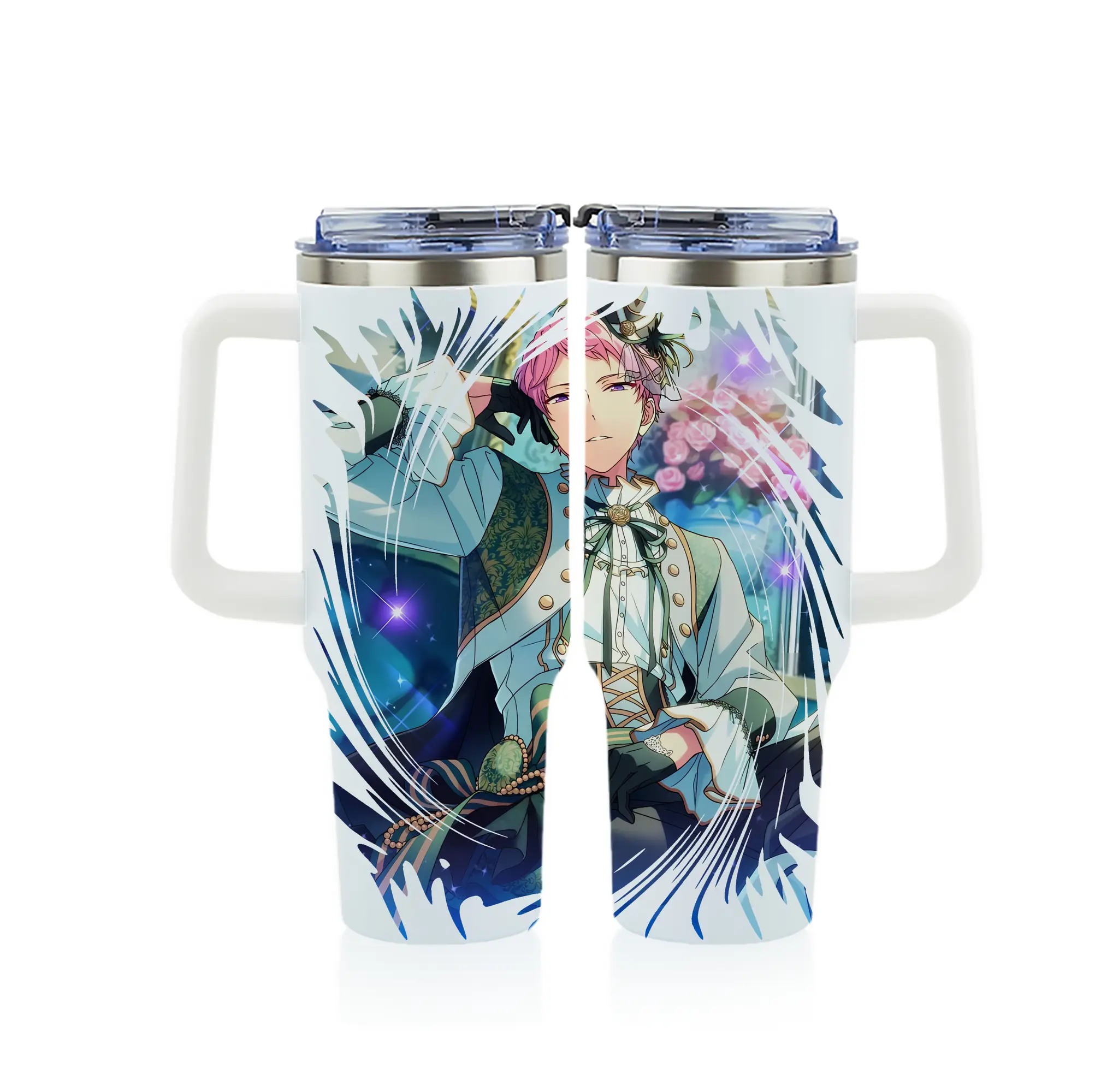 あんさん ぶる グッズ Valkyrie 斎宮宗 - 1200mL フルプリント車用タンブラー ・ 304ステンレス 内側 ・ 201ステンレス 外側 ・ 保温 保冷 ・ 通勤 ドライブ アウトドア用