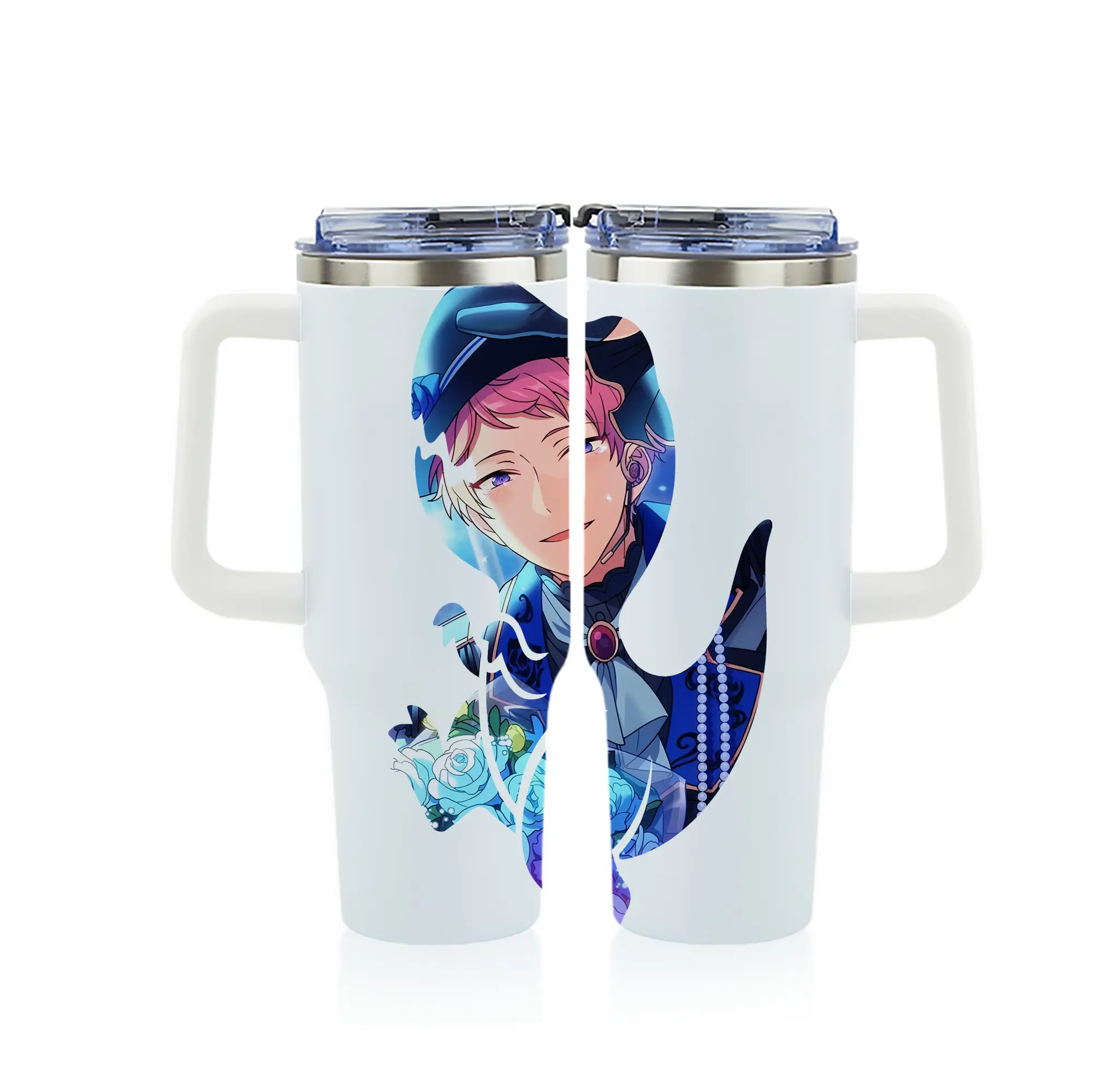 あんさん ぶる グッズ Valkyrie 斎宮宗 - 1200mL フルプリント車用タンブラー ・ 304ステンレス 内側 ・ 201ステンレス 外側 ・ 保温 保冷 ・ 通勤 ドライブ アウトドア用