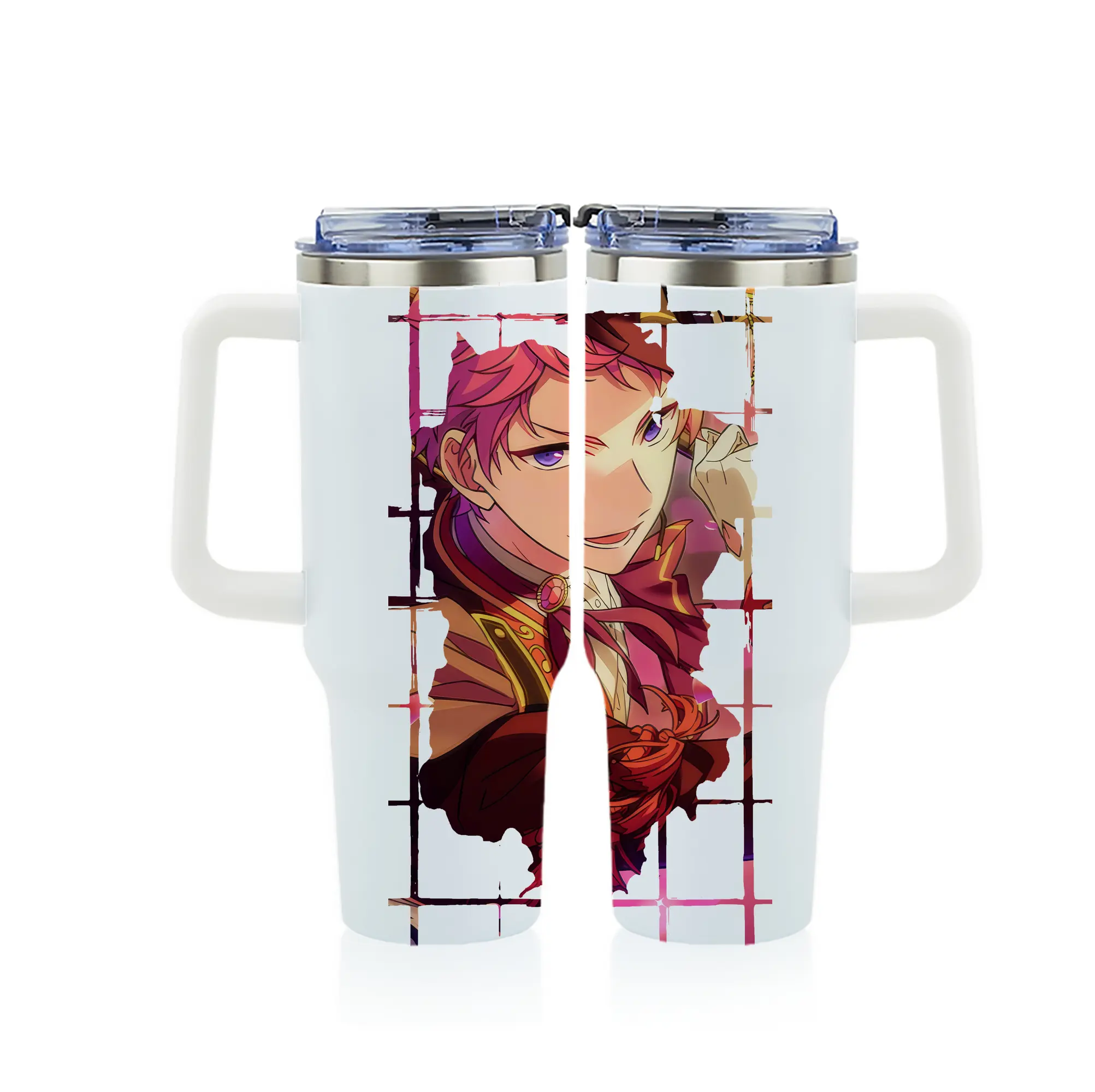 あんさん ぶる グッズ Valkyrie 斎宮宗 - 1200mL フルプリント車用タンブラー ・ 304ステンレス 内側 ・ 201ステンレス 外側 ・ 保温 保冷 ・ 通勤 ドライブ アウトドア用