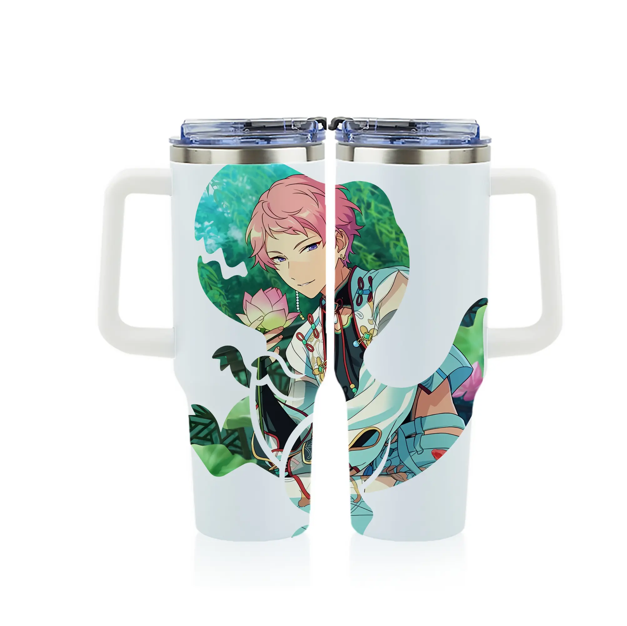 あんさん ぶる グッズ Valkyrie 斎宮宗 - 1200mL フルプリント車用タンブラー ・ 304ステンレス 内側 ・ 201ステンレス 外側 ・ 保温 保冷 ・ 通勤 ドライブ アウトドア用