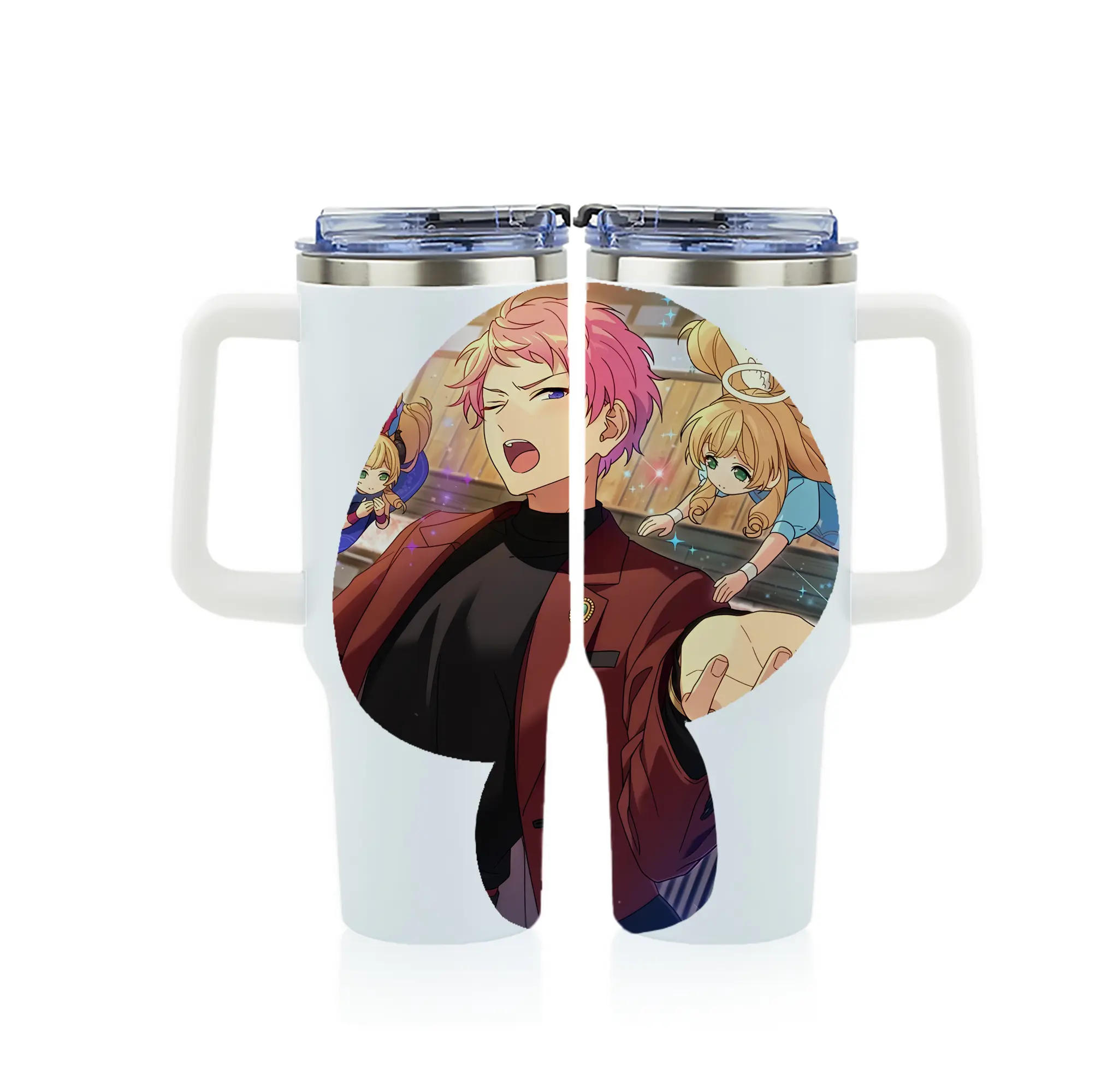 あんさん ぶる グッズ Valkyrie 斎宮宗 - 1200mL フルプリント車用タンブラー ・ 304ステンレス 内側 ・ 201ステンレス 外側 ・ 保温 保冷 ・ 通勤 ドライブ アウトドア用