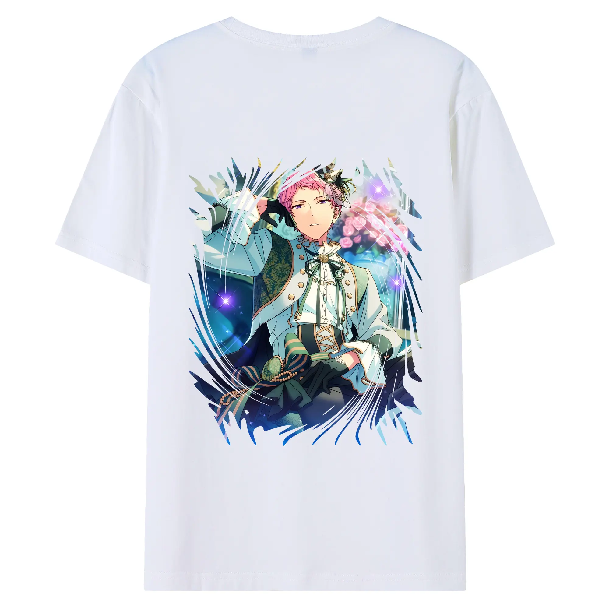 あんさん ぶる グッズ Valkyrie 斎宮宗 - 綿100％ 半袖Tシャツ ・ バックプリント ・ 快適 通気性 ・ 日常使い 散歩 スポーツ用