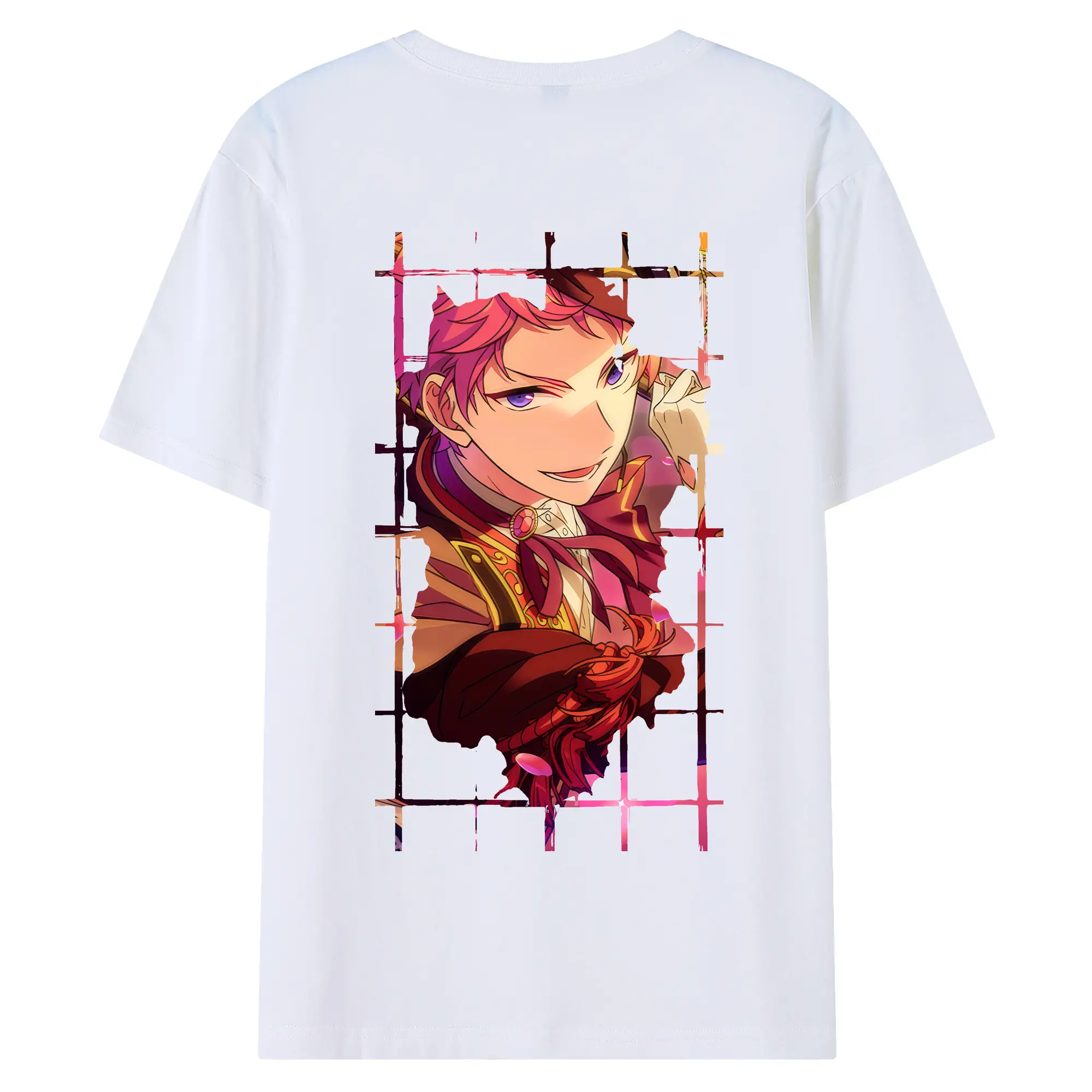 あんさん ぶる グッズ Valkyrie 斎宮宗 - 綿100％ 半袖Tシャツ ・ バックプリント ・ 快適 通気性 ・ 日常使い 散歩 スポーツ用