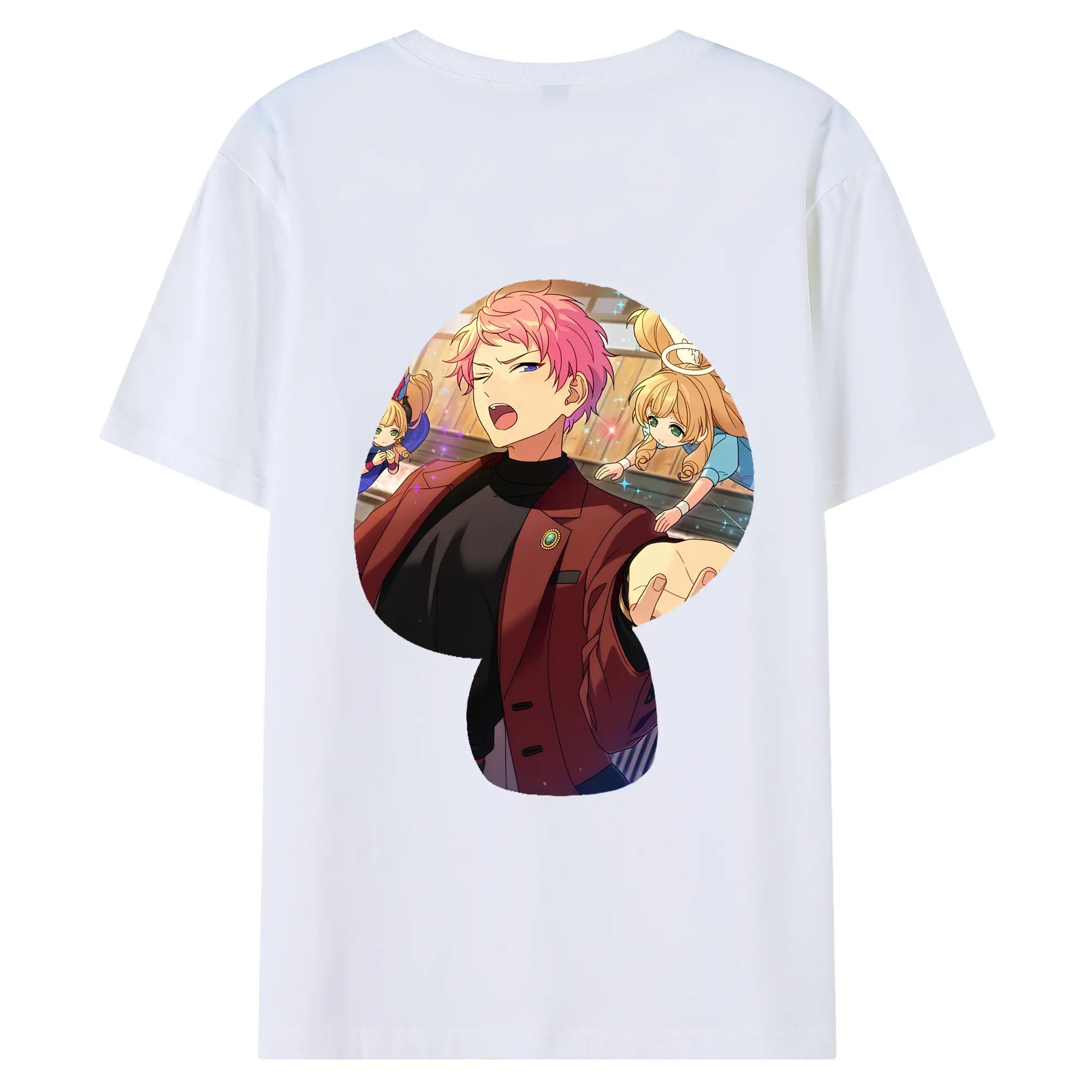 あんさん ぶる グッズ Valkyrie 斎宮宗 - 綿100％ 半袖Tシャツ ・ バックプリント ・ 快適 通気性 ・ 日常使い 散歩 スポーツ用