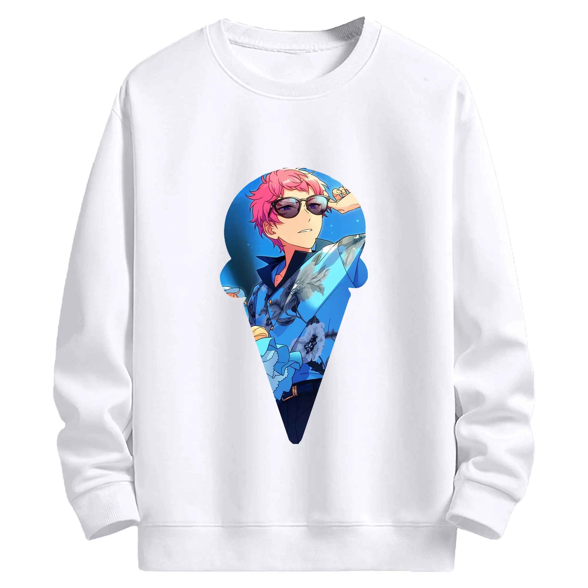 あんさん ぶる グッズ Valkyrie 斎宮宗 - 高品質 クルーネック スウェット ・ コットン59％ ポリエステル41％ ・ ユニセックス 長袖 トレーナー ・ カジュアル デイリー スポーツ 散歩用