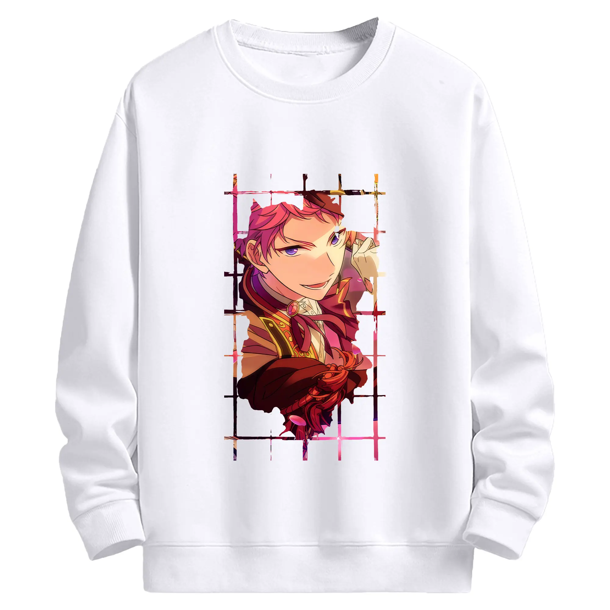 あんさん ぶる グッズ Valkyrie 斎宮宗 - 高品質 クルーネック スウェット ・ コットン59％ ポリエステル41％ ・ ユニセックス 長袖 トレーナー ・ カジュアル デイリー スポーツ 散歩用