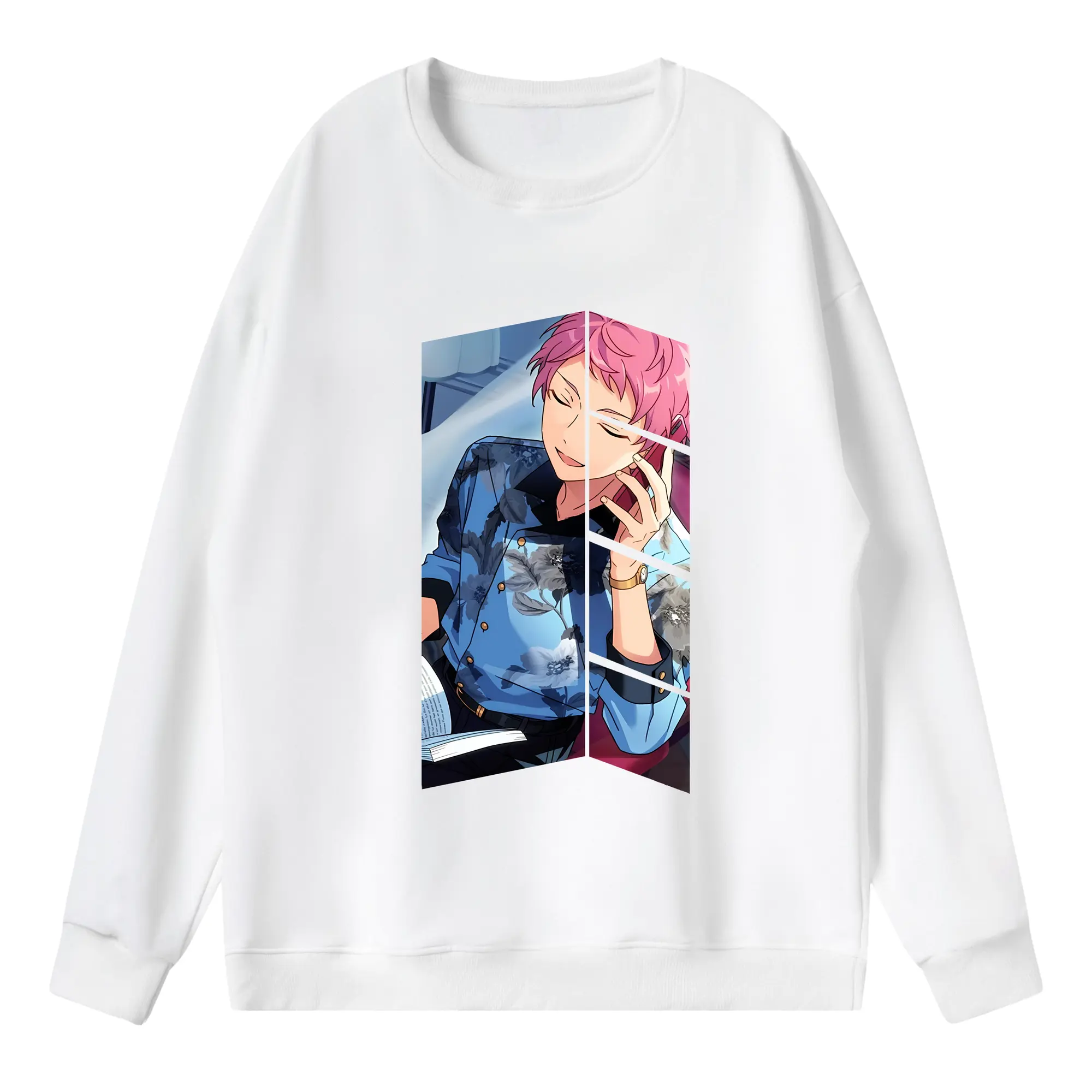 あんさん ぶる グッズ Valkyrie 斎宮宗 - 薄手 クルーネック スウェット 裏毛260g · ポリエステル 春秋向け カジュアル 男女兼用 · トレーナー デイリー スポーツ 散歩に最適