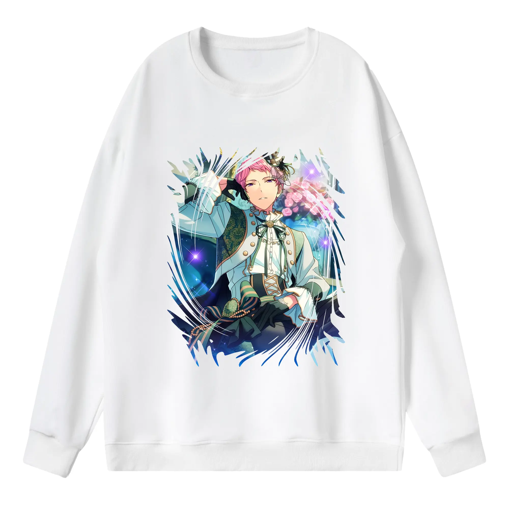 あんさん ぶる グッズ Valkyrie 斎宮宗 - 薄手 クルーネック スウェット 裏毛260g · ポリエステル 春秋向け カジュアル 男女兼用 · トレーナー デイリー スポーツ 散歩に最適