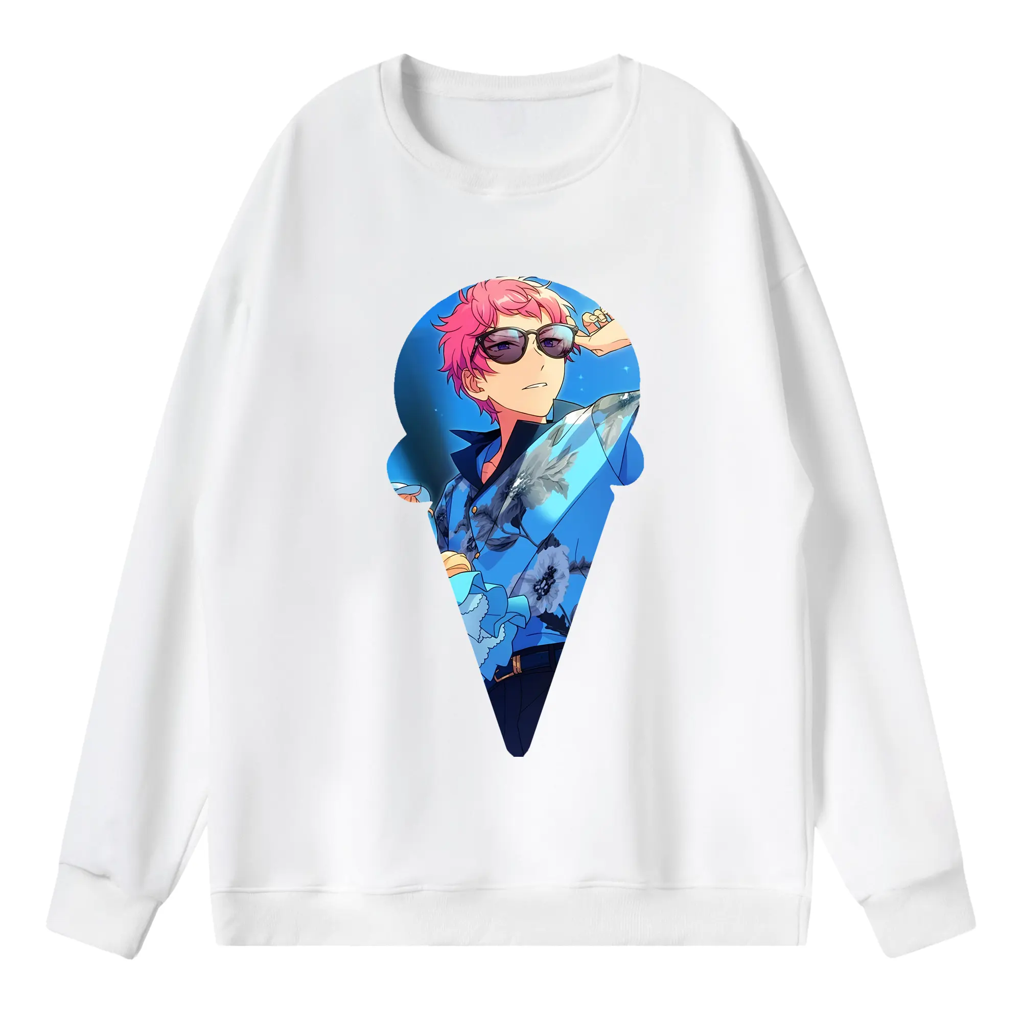 あんさん ぶる グッズ Valkyrie 斎宮宗 - 薄手 クルーネック スウェット 裏毛260g · ポリエステル 春秋向け カジュアル 男女兼用 · トレーナー デイリー スポーツ 散歩に最適